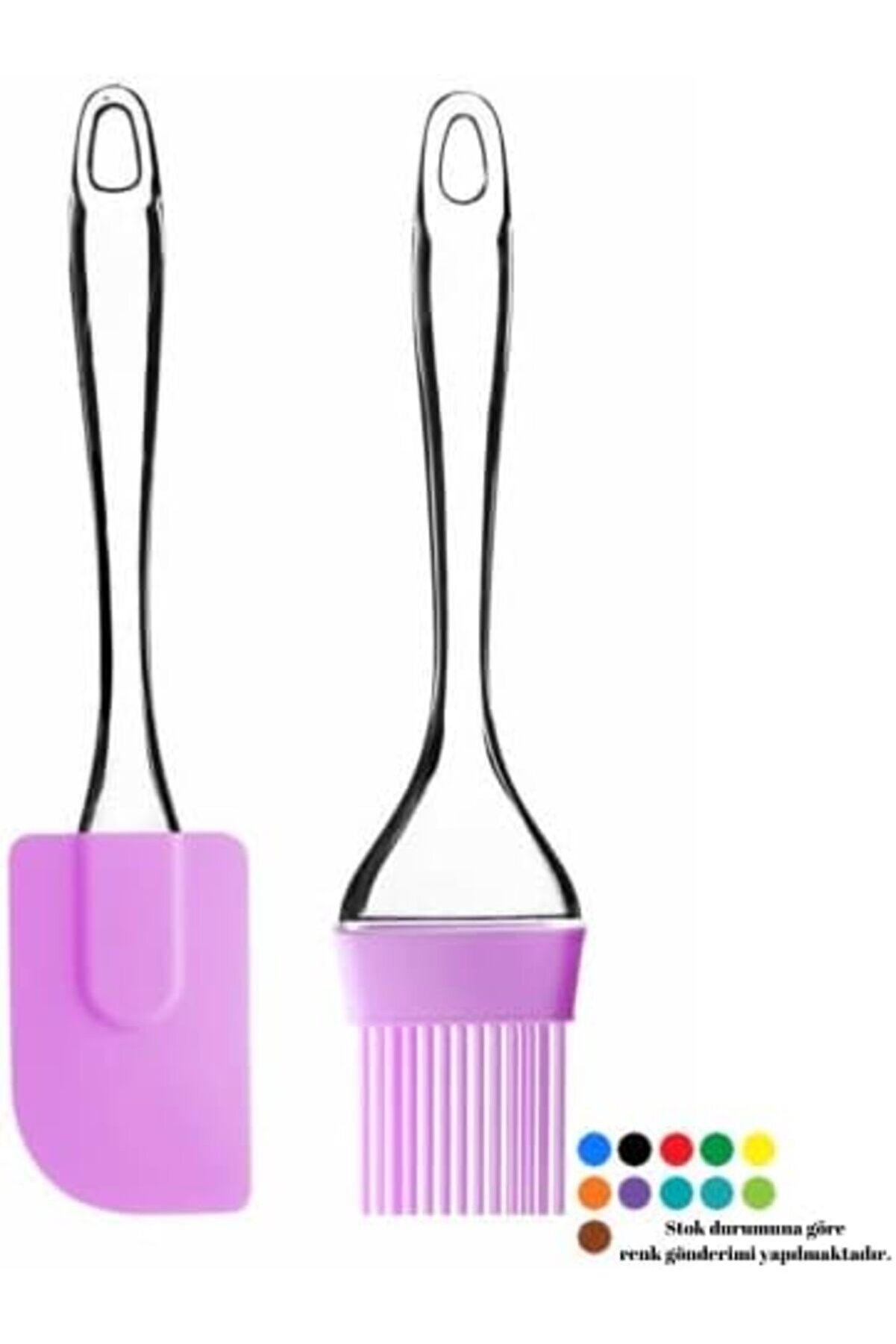 Lvnshop Si̇li̇kon Spatula Seti̇ 2İn1 // Dayanıklı & Bpa İçermez // 2 Parça Yapışmaz, Pi̇şi̇rme, Karıştırm