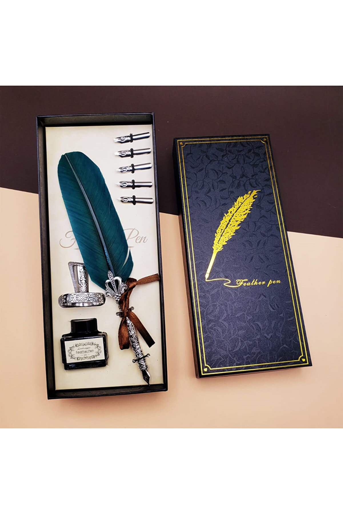 evimdeyokyok Masaüstü Tüylü Divit Kalem Seti