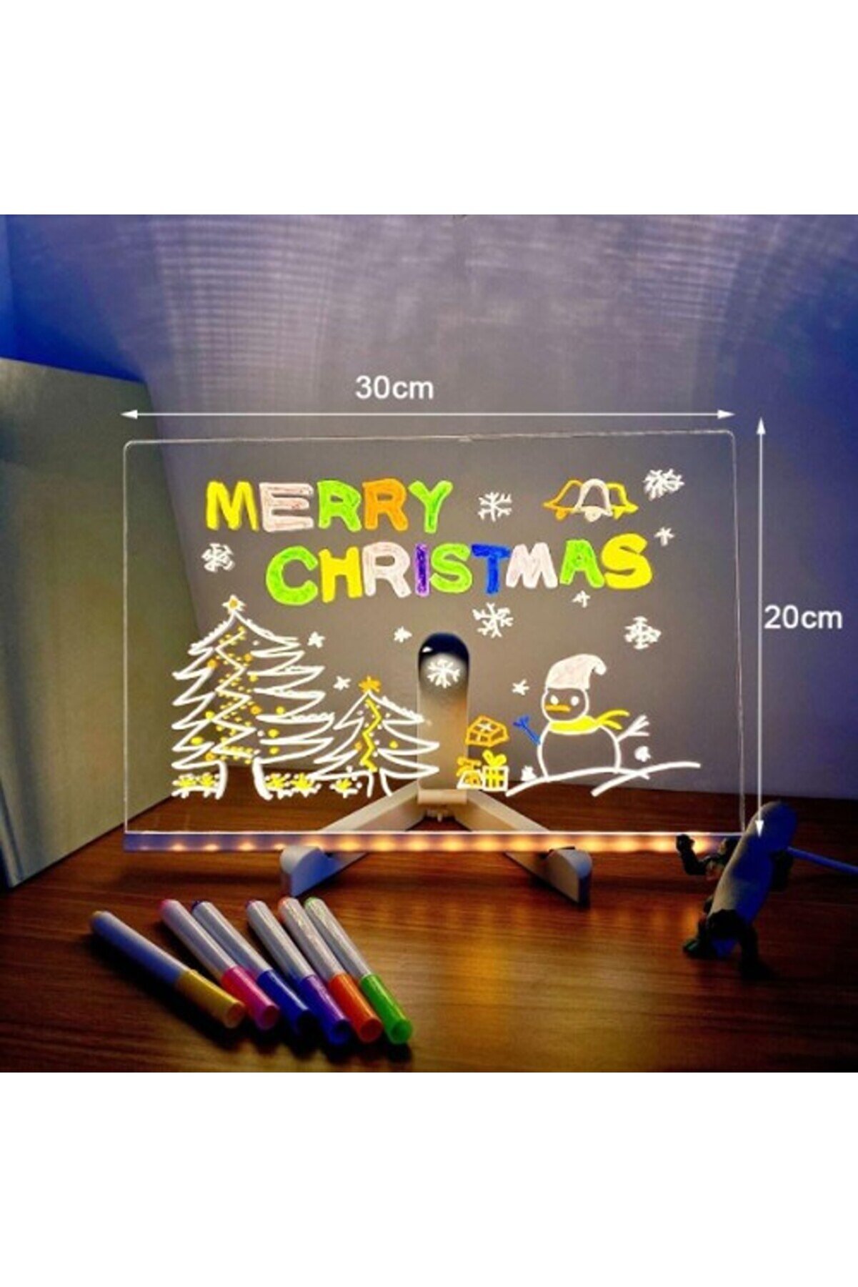 Led Aydınlatmalı Yazı Ve Çi̇zi̇m Tahtası - Büyük Boy 30X20 Cm