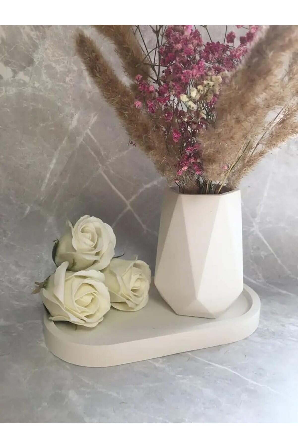 STOREMAX lvnmblya Modern Beyaz Seramik Vazo - Çok Amaçlı Dekoratif Aksesuar, Ev Ve Ofis Için Shop Deesing