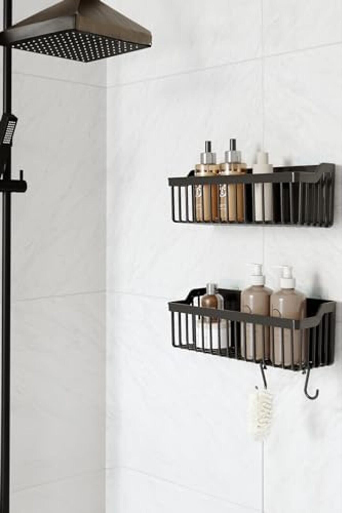 Ynsshopi̇ng Yapışkanlı Rafı, 2 Li̇ Düzenleyi̇ci̇, Duş Rafı Organi̇zer Şampuanlık, Duşakabi̇n Rafı, Organi̇z