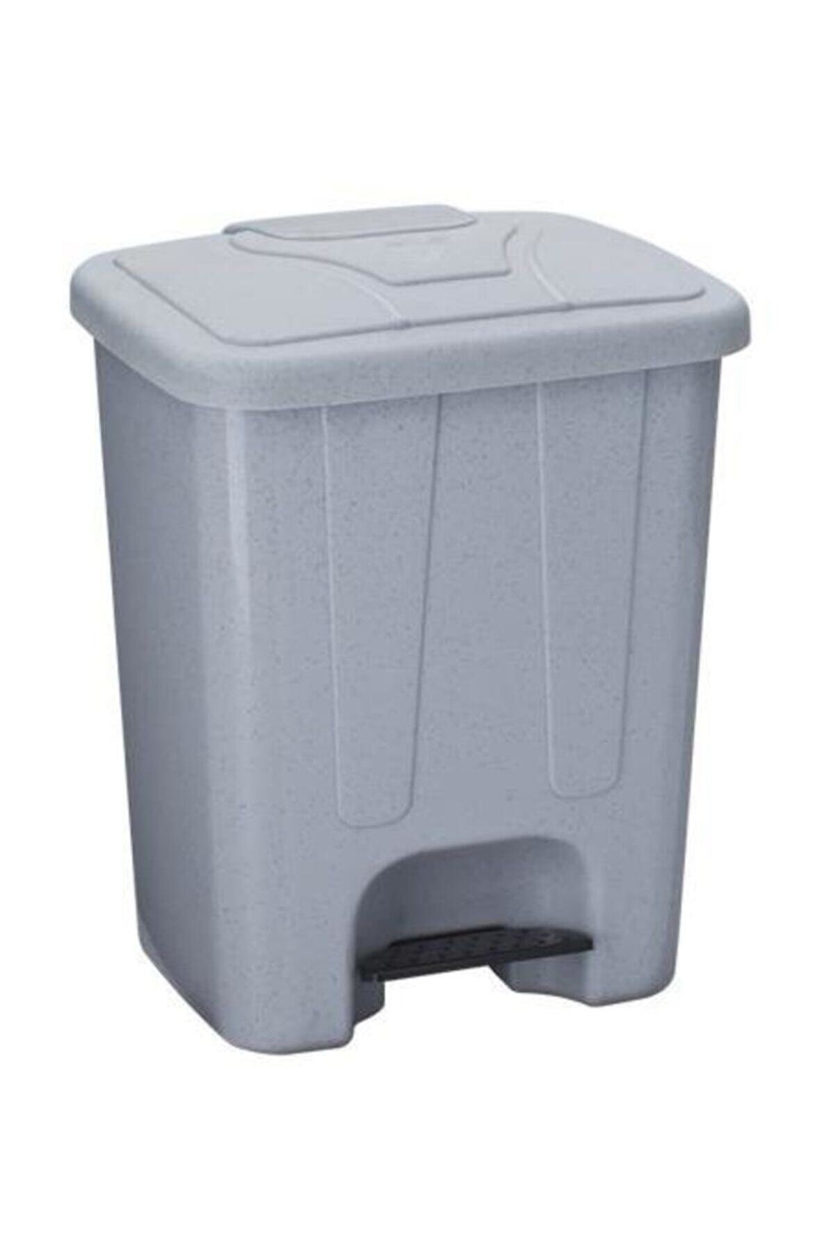 Şen Yayla Köşeli̇ Pedallı Çöp Kovası 25 Lt Gri̇ 4250