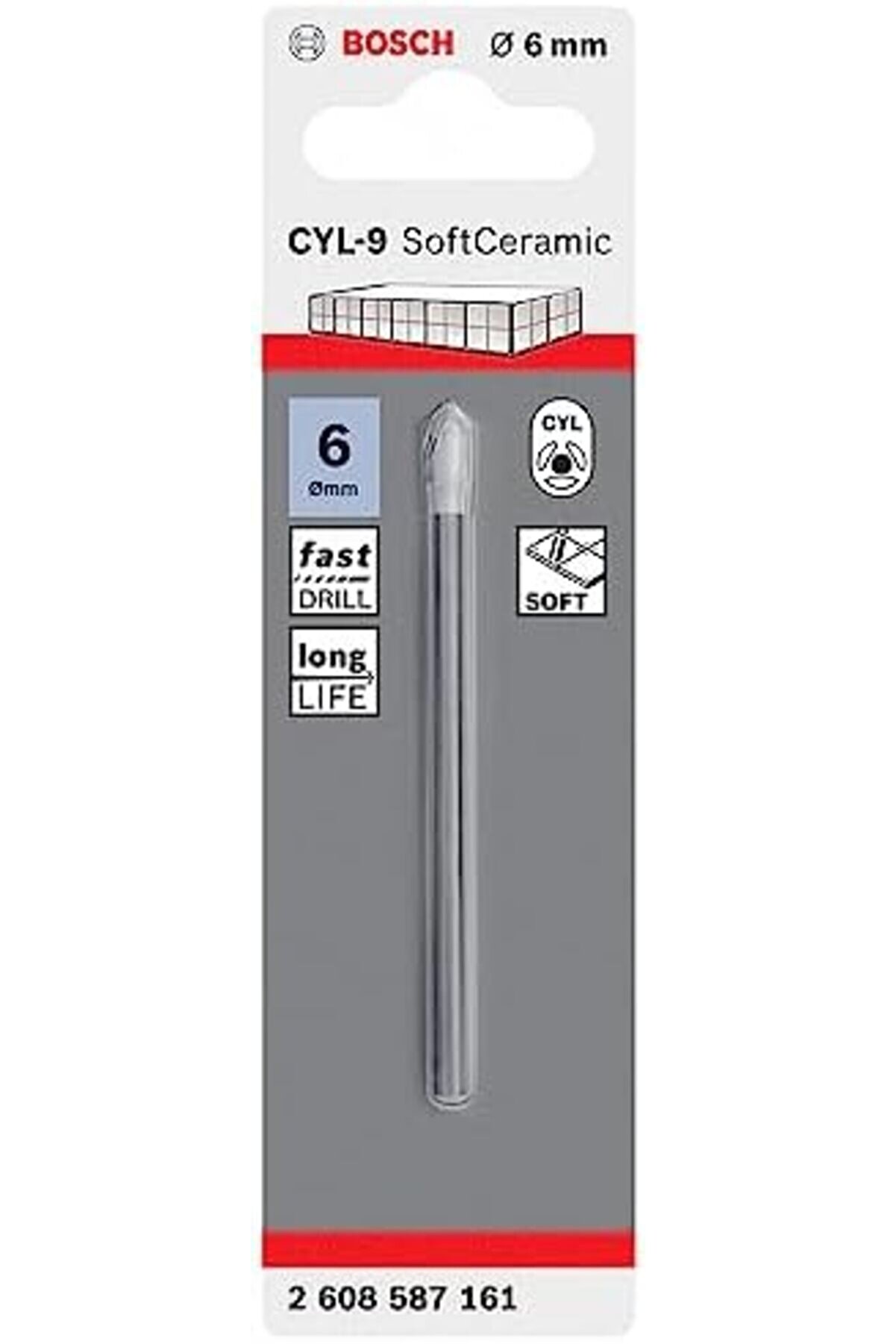 Ynsshopi̇ng Professi̇onal Accessori̇es Matkap Ve Kırıcı Deli̇ci̇ Uçları, Taş Ve, Gri̇, 6 Mm, 1 Adet Newtrr