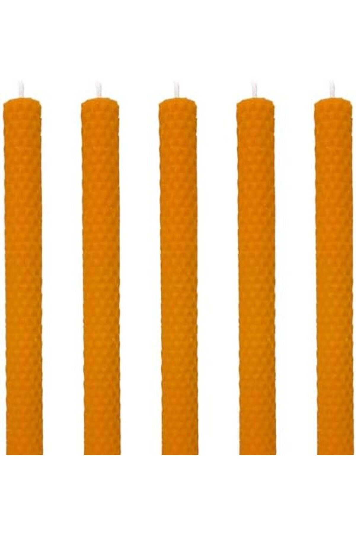 Snshop (5 Adet) Şamdan Mumu (21X2Cm) Doğal Petek Balmumu Seti̇ Beeswax Bal Mumu Mum Özel Dekorati̇f