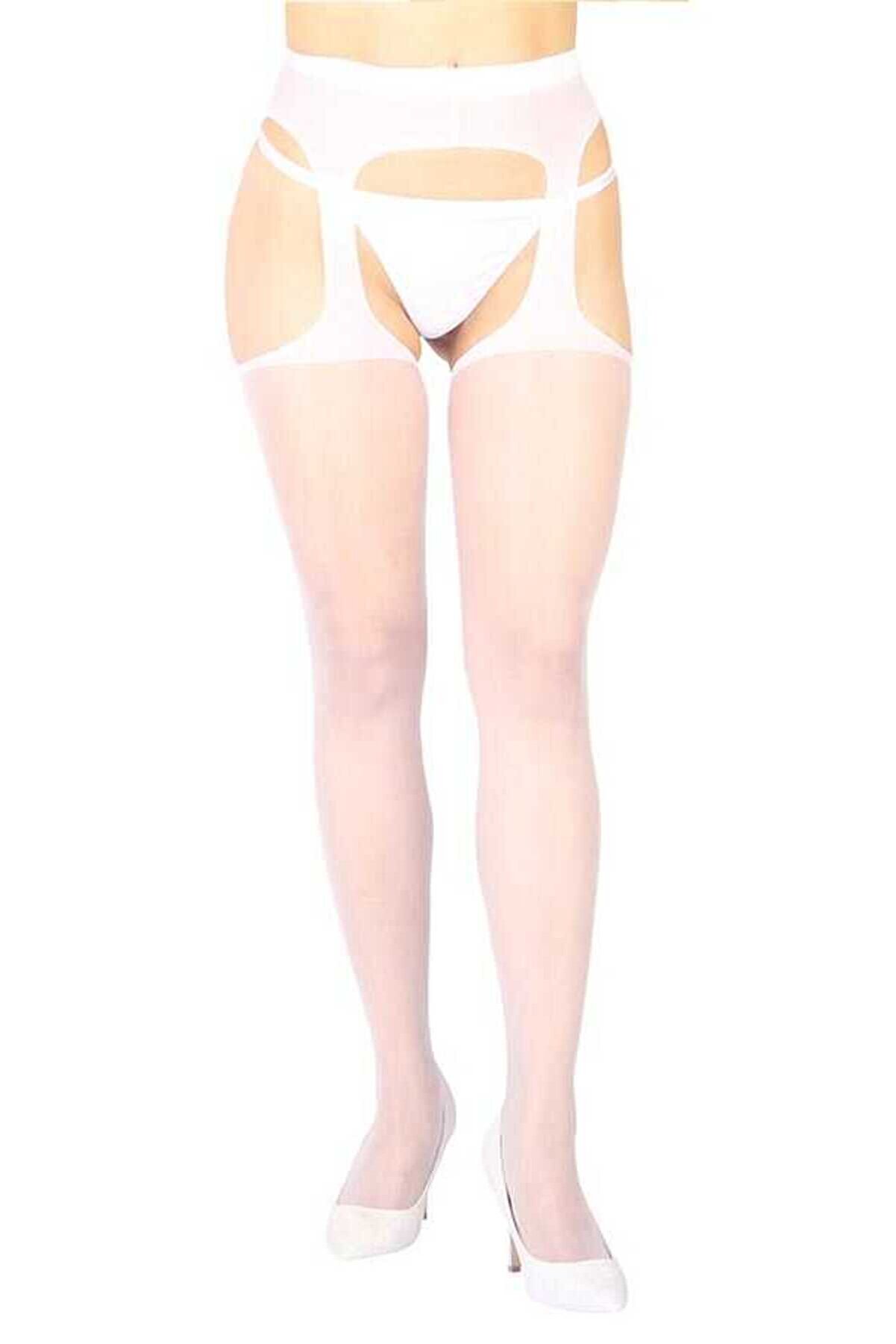 Ethab Ti̇caret Beyaz &Ouml;zel B&ouml;lgesi̇ A&ccedil;ık Fantazi̇ K&uuml;lotlu &Ccedil;orap