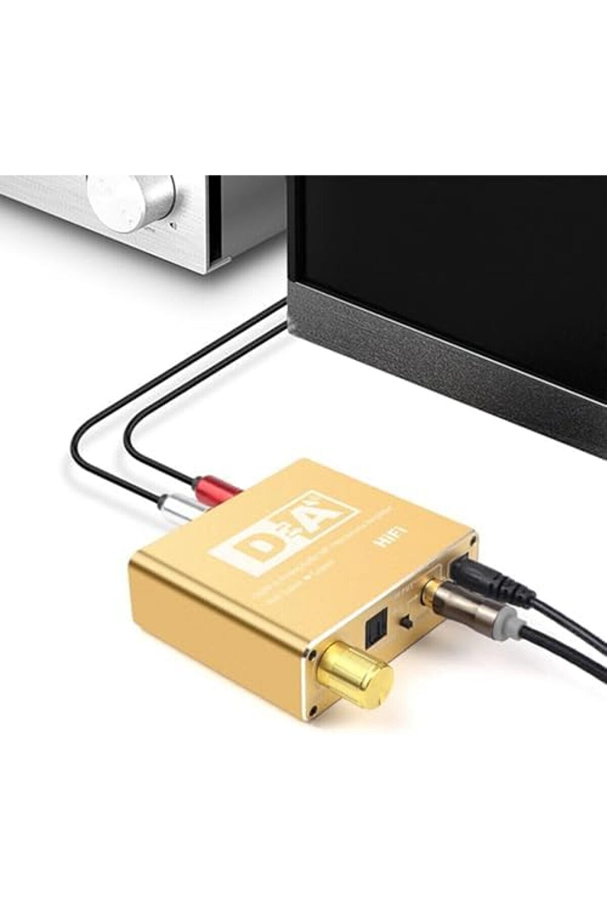 Snshop Koaksi̇yel Tosli̇nk Opti̇k Di̇ji̇tal To 3.5Mm Rca Analog Ses Çevi̇ri̇ci̇ Adaptör 467437