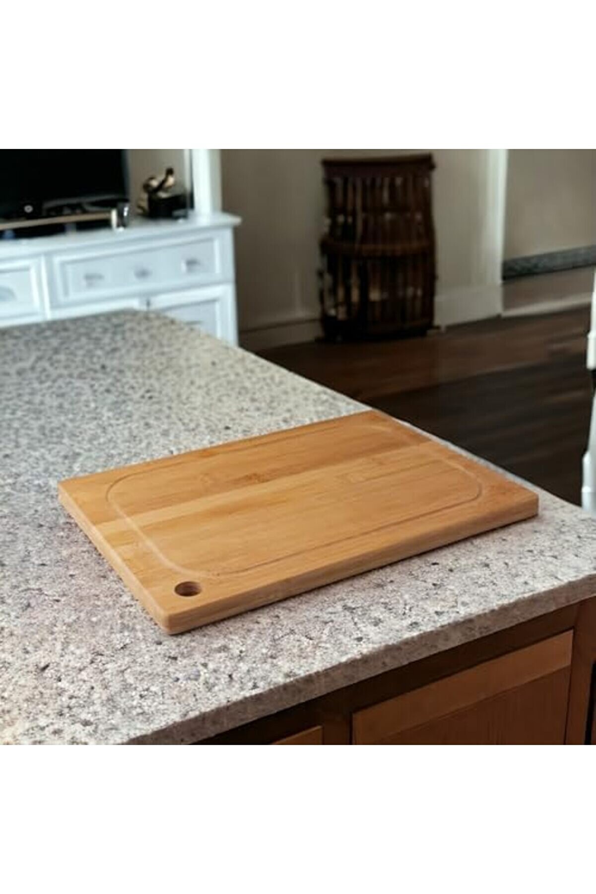 Flashtrend Bambu Kesme Tahtası Anti̇bakteri̇el Yıkanabi̇li̇r Doğrama Tahtası Di̇kdörtgen 34X24 Cm | Anti̇b