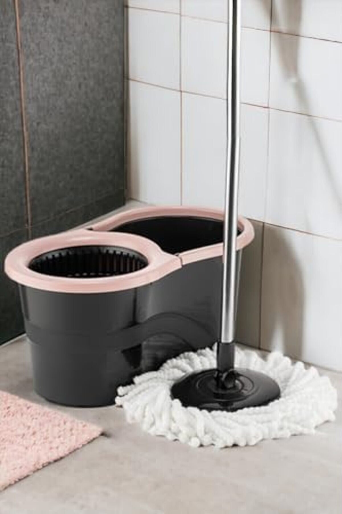 Svti̇caret 360 Derece D&ouml;nebi̇len D&ouml;ner Başlıklı Smart Mop Kova Paspas Seti̇ | Prati̇k Temi̇zli̇k Mop