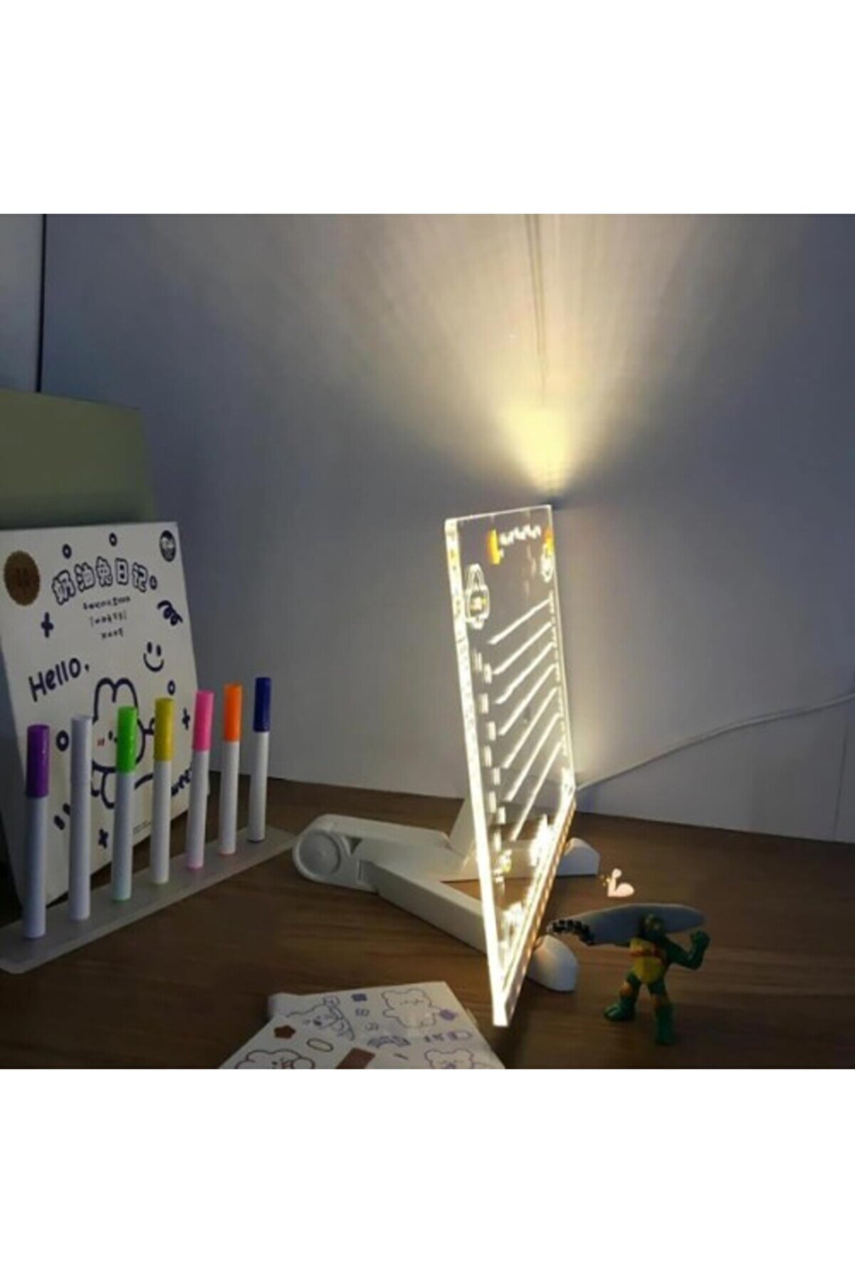Led Aydınlatmalı Yazı Ve Çi̇zi̇m Tahtası - Büyük Boy 30X20 Cm