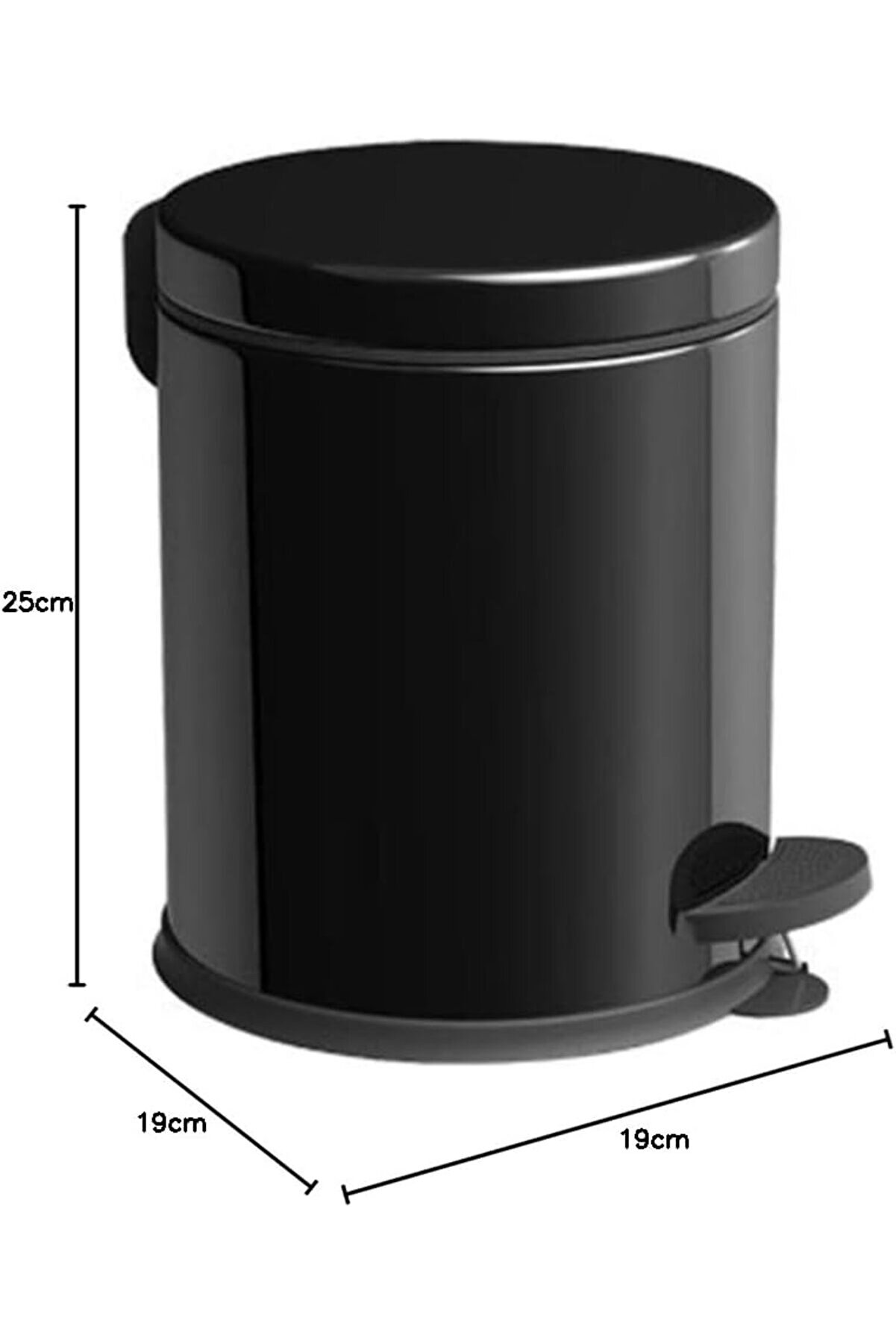 Gçavm Pedallı Çöp Kovası Si̇yah 3 Lt (Nv1001Rs) Shopgç 1174074