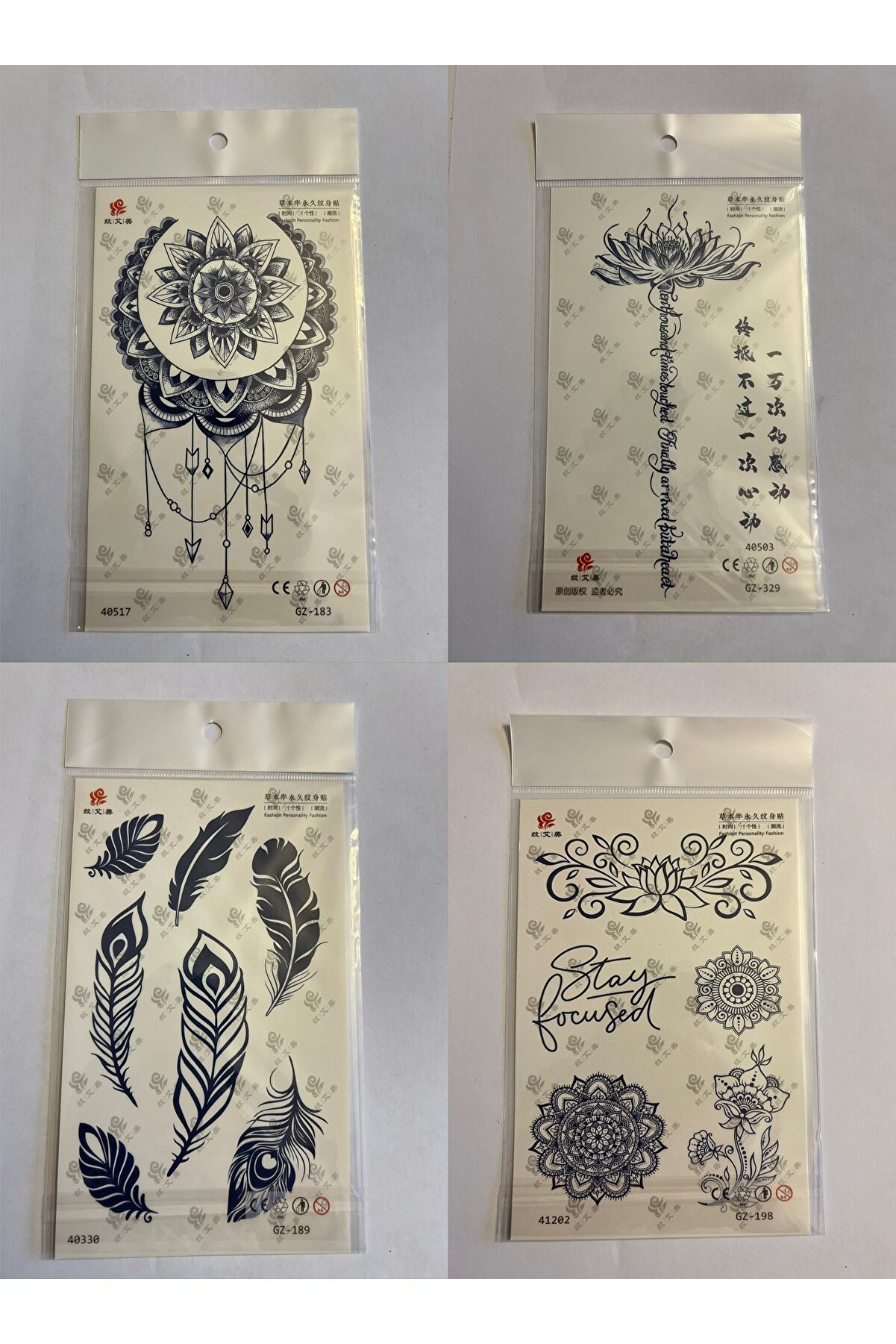 Ai̇rbrush Tattoo Mandala T&uuml;y 3 Hafta Kalıcı 4 Adet Bi̇rden Yapıştırma Ge&ccedil;i̇ci̇ D&ouml;vme Yarı Kalıcı D&ouml;vmeler