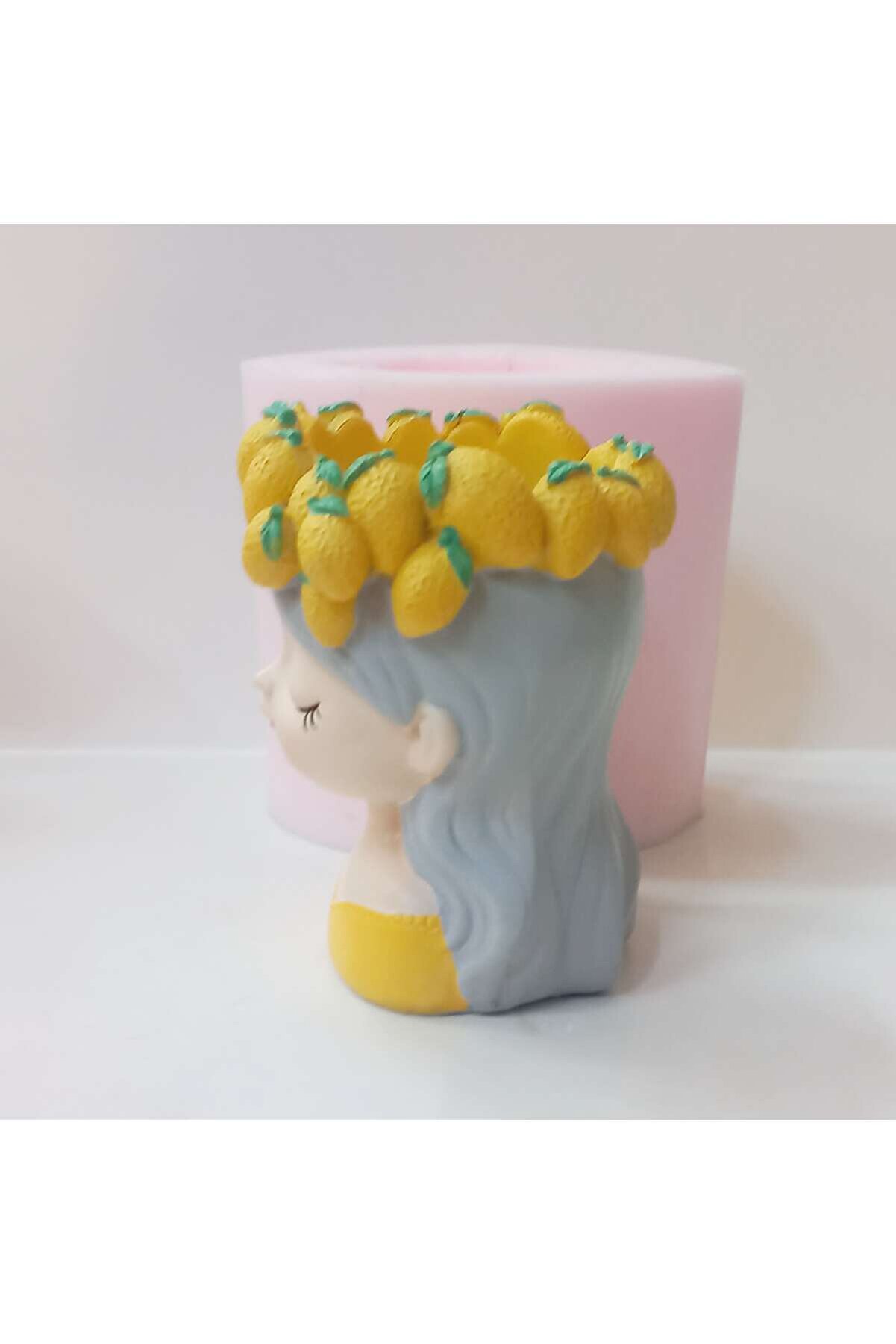 Kalıpcınızburada Li̇monlu Kız Sakı Si̇li̇kon Kalıp - K7952