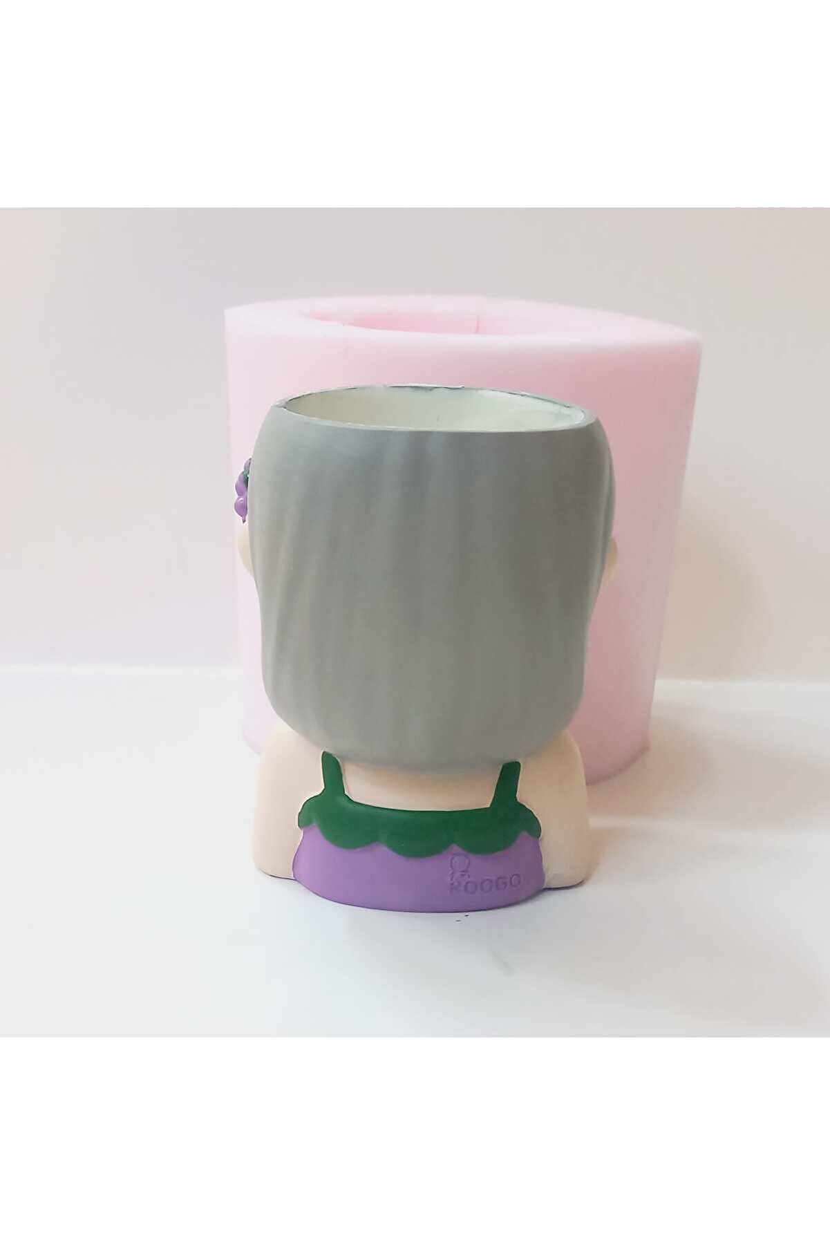 Kalıpcınızburada Üzümlü Kız Saksı Si̇li̇kon Kalıp - K7947