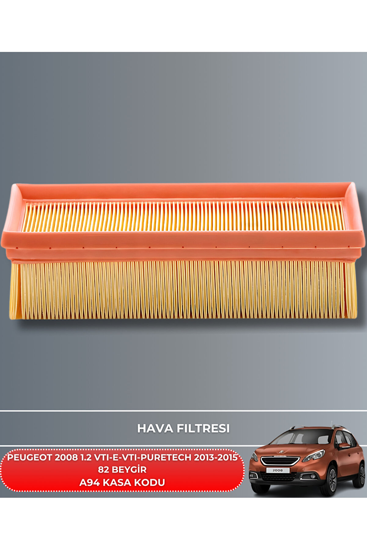 Peugeot 2008 1.2 Vtı - 1.2 E-Vtı - 1.2 Puretech 2013-2014-2015 82 Beygi̇r Fi̇ltre - Yag Bakım Seti̇