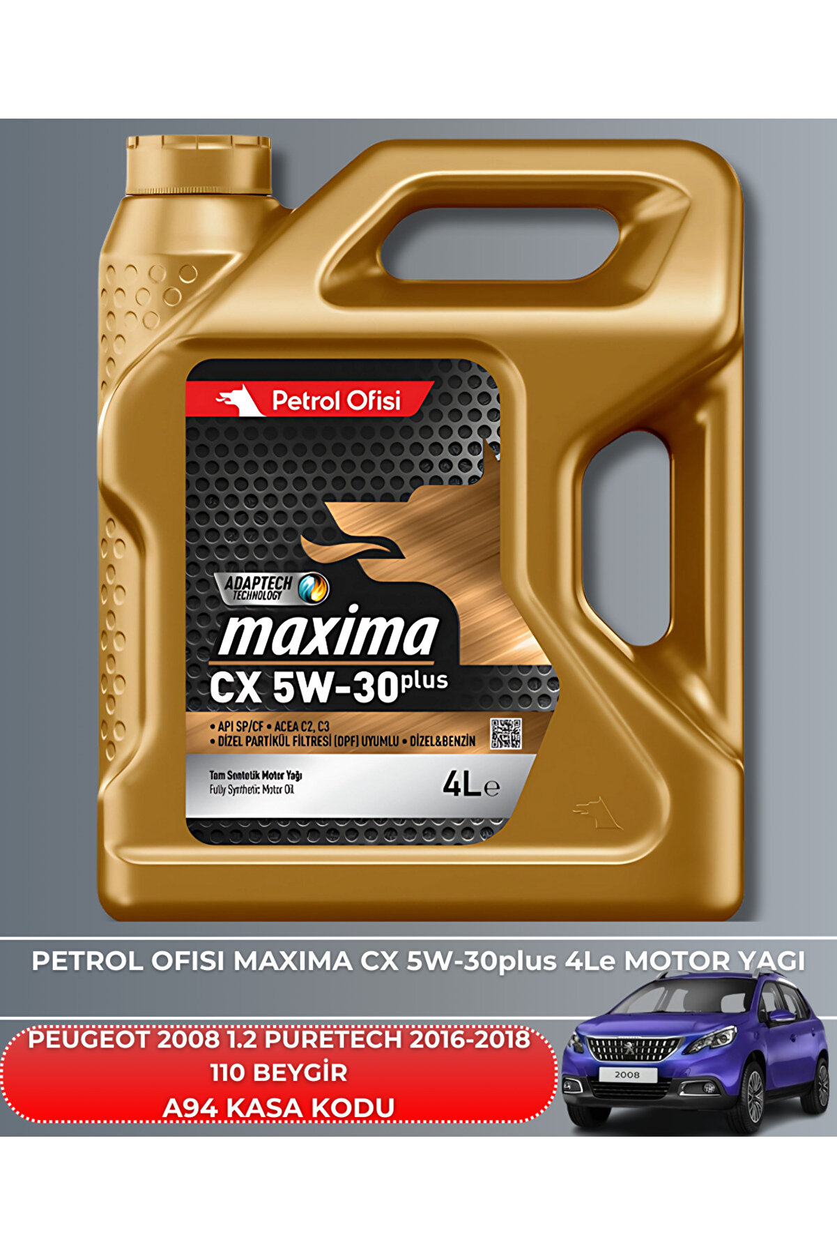 Peugeot 2008 1.2 Puretech 2016-2017-2018 110 Beygi̇r Fi̇ltre - Yag Bakım Seti̇