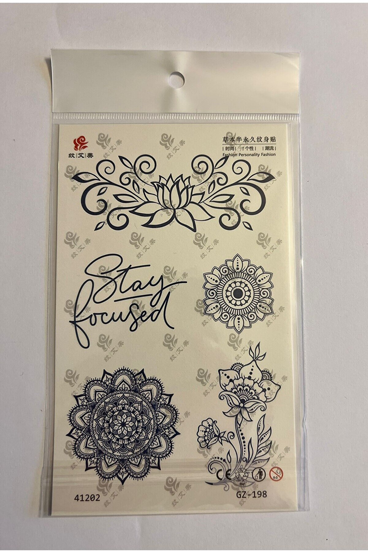 Ai̇rbrush Tattoo Mandala T&uuml;y 3 Hafta Kalıcı 4 Adet Bi̇rden Yapıştırma Ge&ccedil;i̇ci̇ D&ouml;vme Yarı Kalıcı D&ouml;vmeler