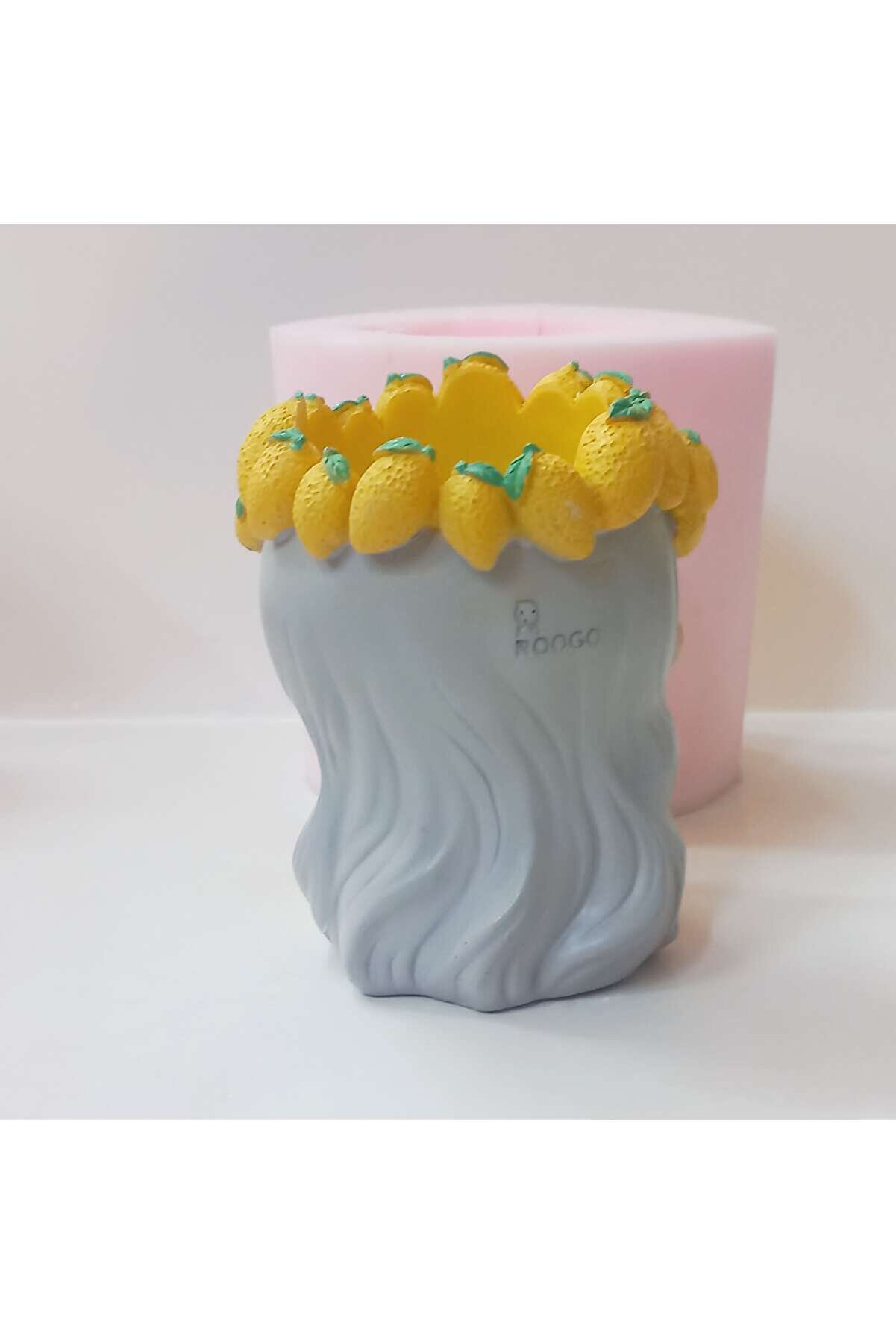 Kalıpcınızburada Li̇monlu Kız Sakı Si̇li̇kon Kalıp - K7952