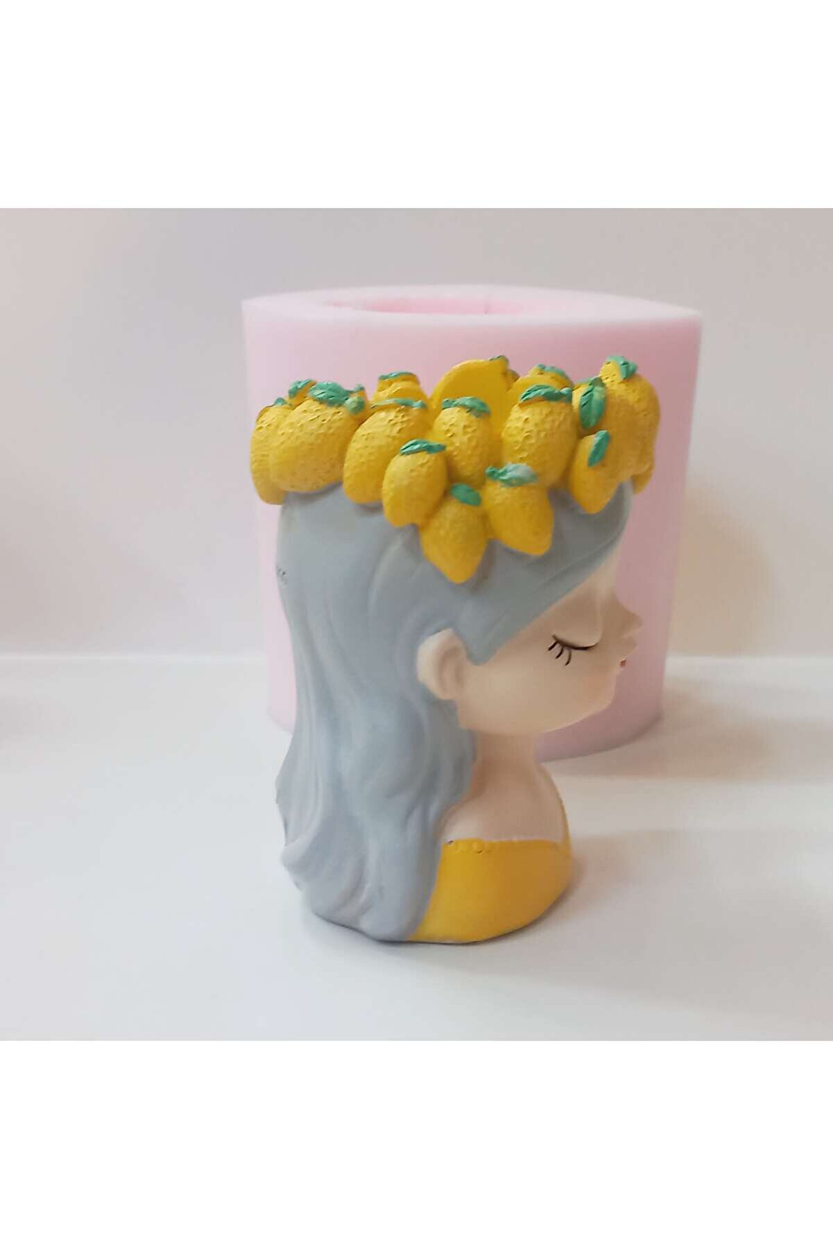 Kalıpcınızburada Li̇monlu Kız Sakı Si̇li̇kon Kalıp - K7952