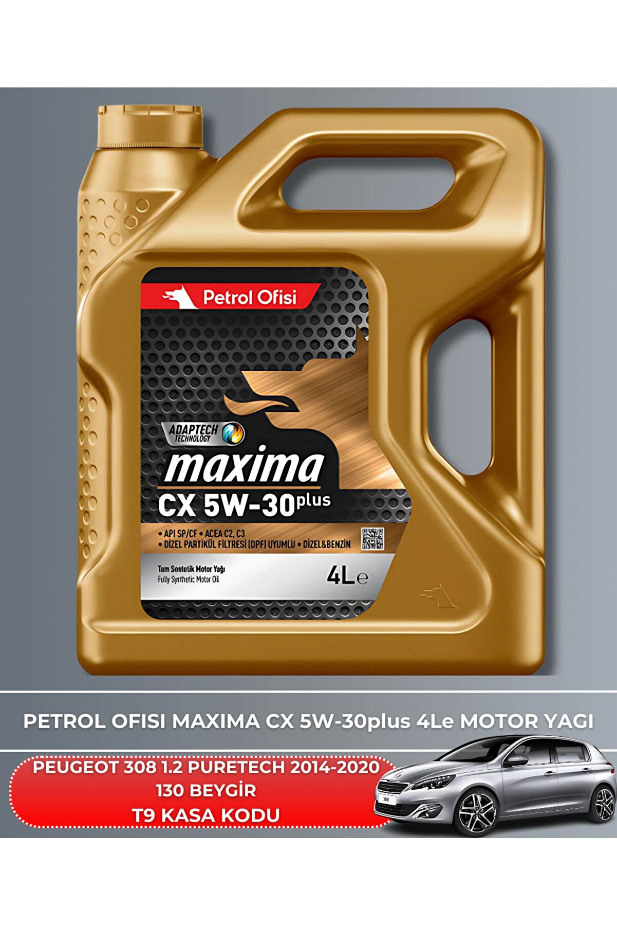 Peugeot 308 1.2 Puretech 2014-2015-2016-2017-2018-2019-2020 130 Beygi̇r Fi̇ltre - Yag Bakım Seti̇