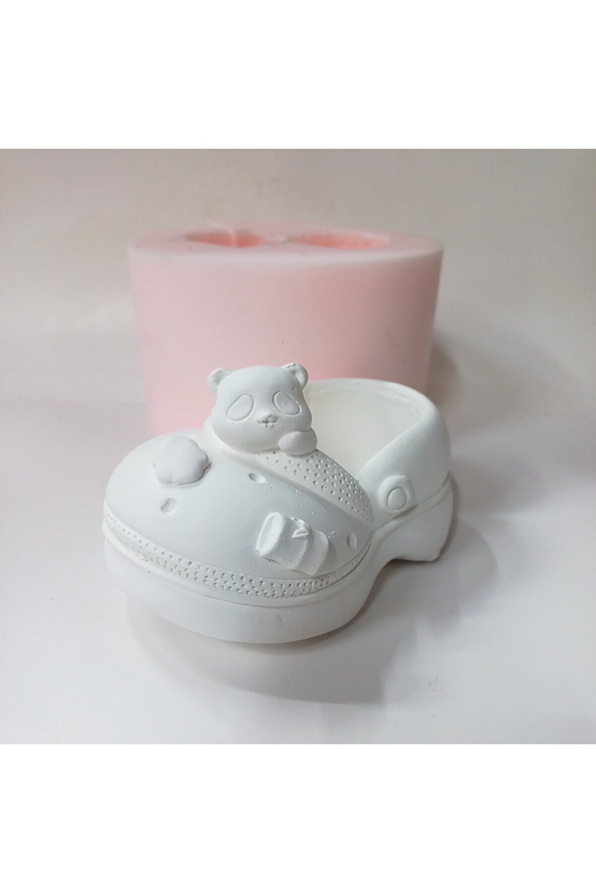 Kalıpcınızburada Panda Fi̇gürlü Terli̇k Saksı Si̇li̇kon Kalıp - K7533