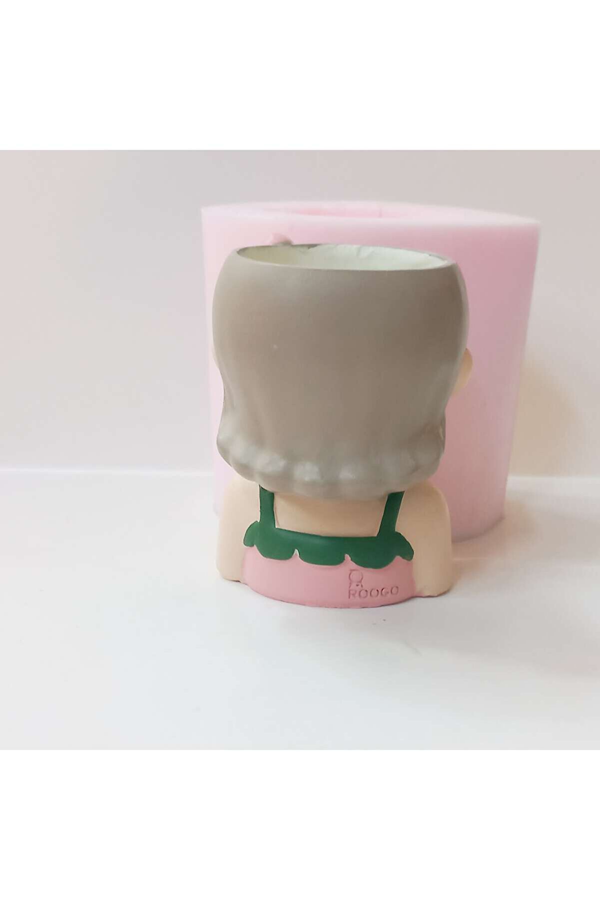 Kalıpcınızburada Kayısılı Kız Saksı Si̇li̇kon Kalıp