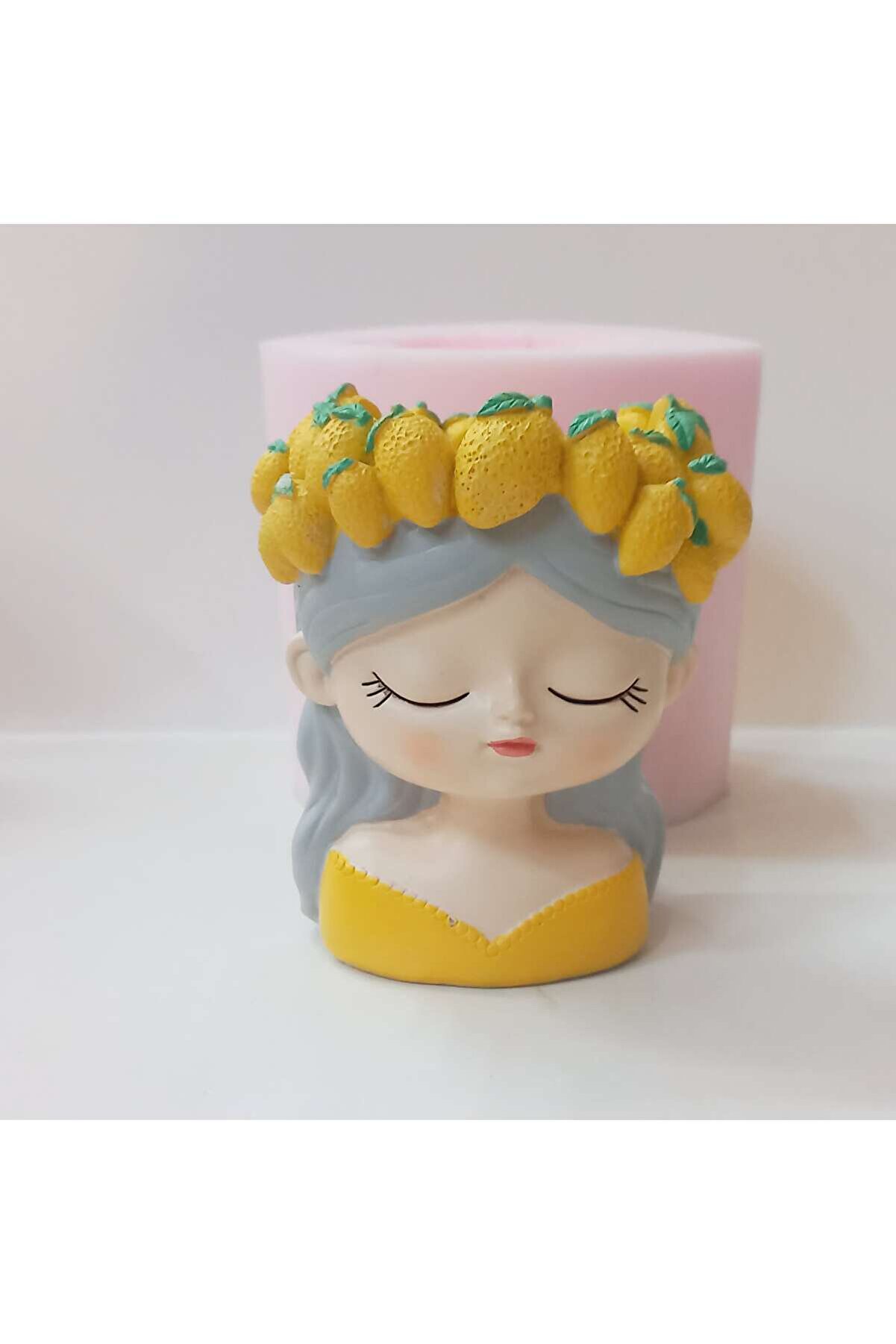 Kalıpcınızburada Li̇monlu Kız Sakı Si̇li̇kon Kalıp - K7952