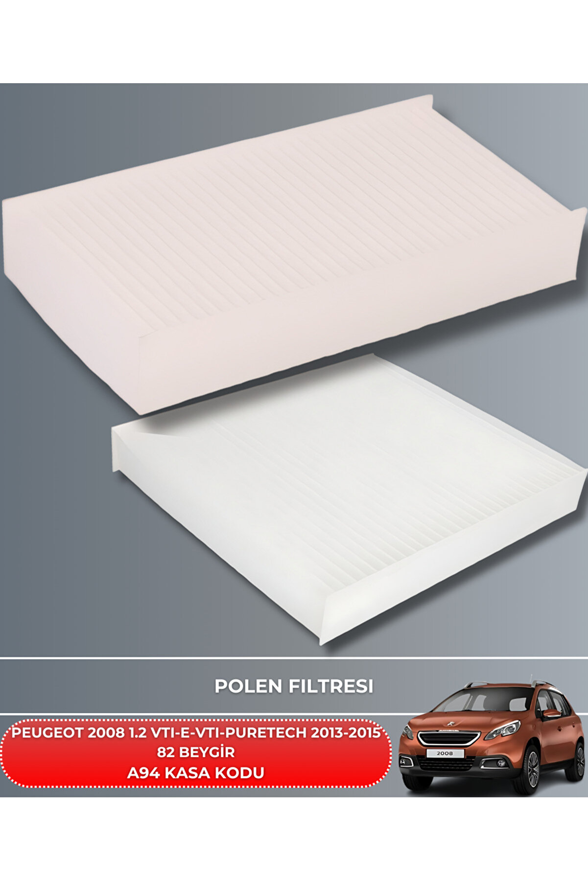 Peugeot 2008 1.2 Vtı - 1.2 E-Vtı - 1.2 Puretech 2013-2014-2015 82 Beygi̇r Fi̇ltre - Yag Bakım Seti̇