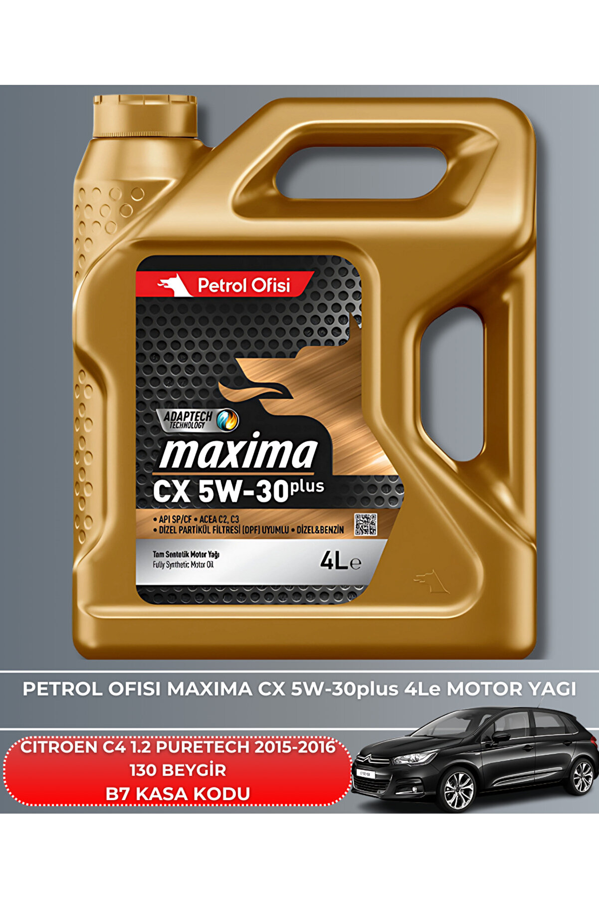 Cıtroen C4 1.2 Puretech 2015-2016 130 Beygi̇r Fi̇ltre - Yag Bakım Seti̇