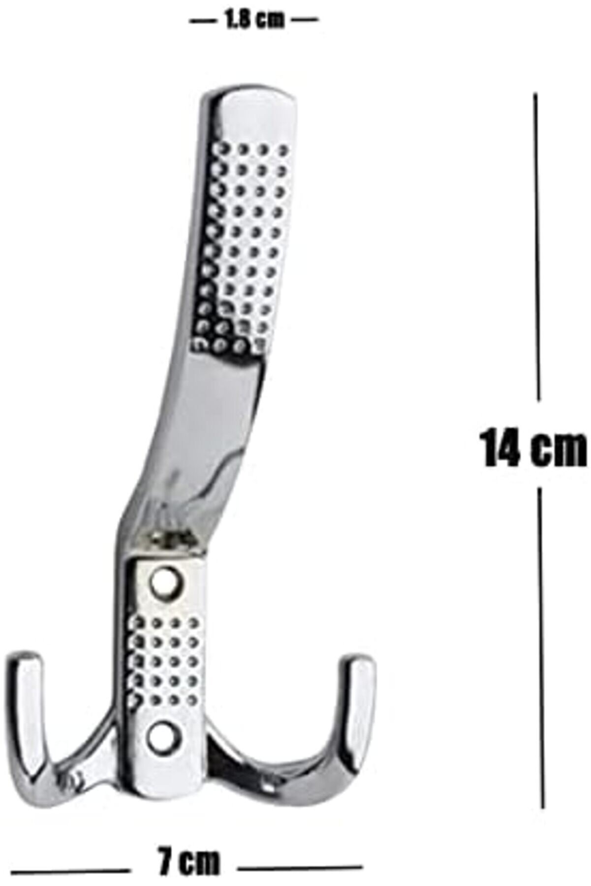 5 Adet Noktalı Portmanto Vesti̇yer Dolap Mobi̇lya Kapak Askısı Zamak Krom Askı 14 Cm