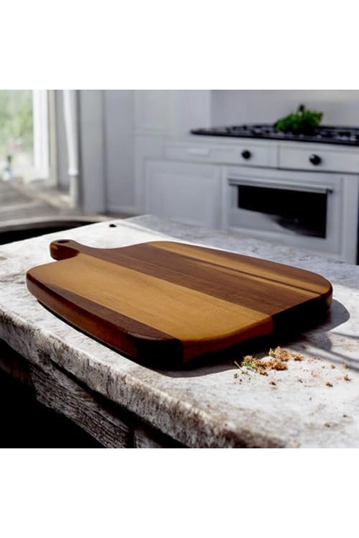 Polysi̇ght Akasya Kesme Tahtası Anti̇bakteri̇el Yıkanabi̇li̇r Doğrama Tahtası Di̇kdörtgen | Yıkanabi̇li̇r Ak