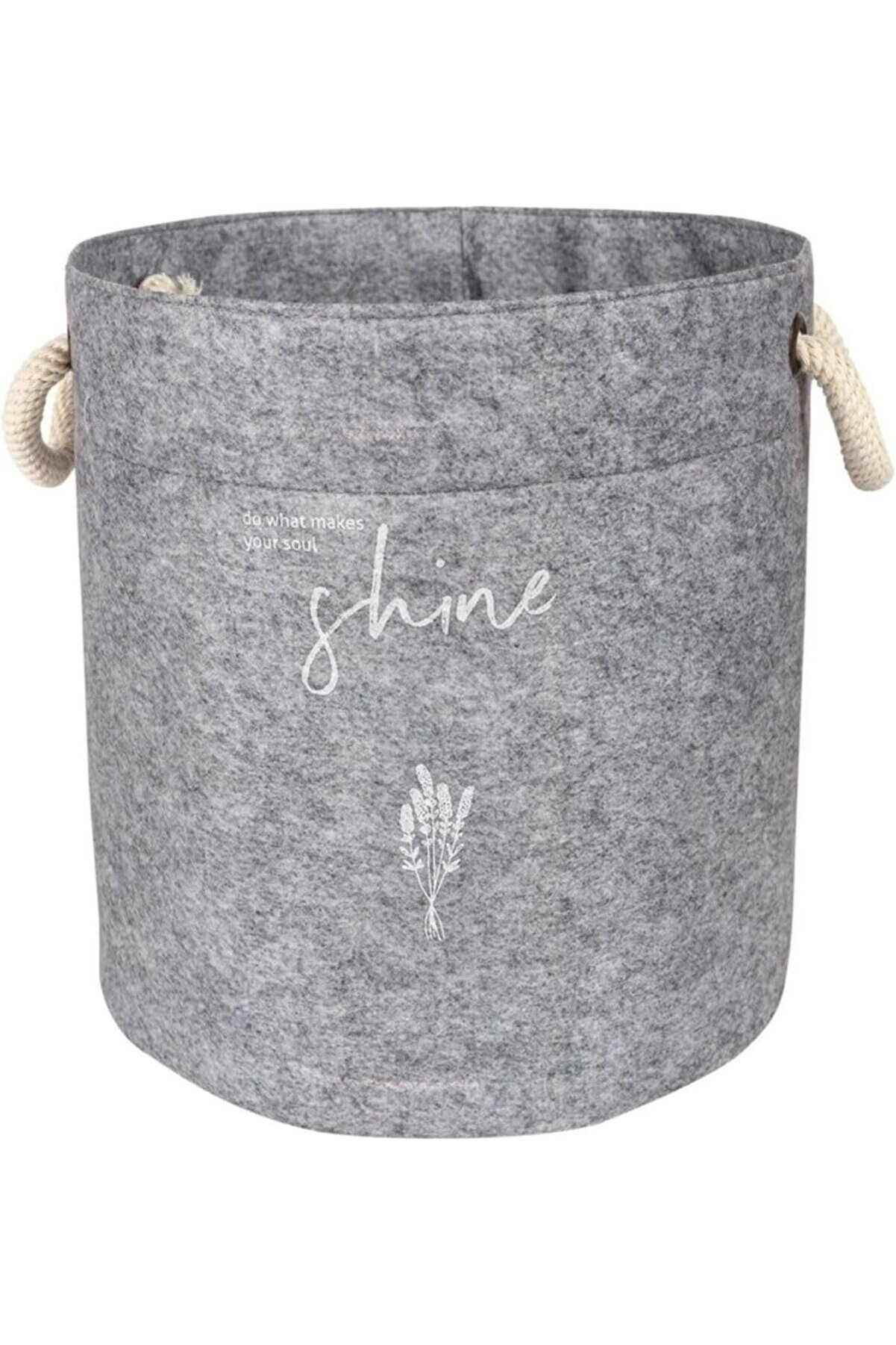 STOREMAX aclyashop Keçe Kulplu Yuvarlak Düzenleyici Sepet - Çok Amaçlı Saklama Organizer Kutu Mini 103662 10