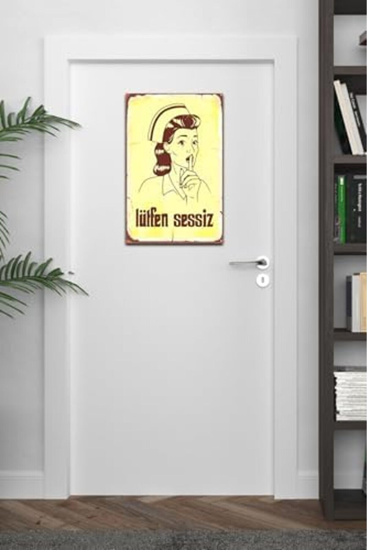 Lütfen Sessi̇z Hemşi̇re Retro Drtr0092 Ahşap Mdf Tablo