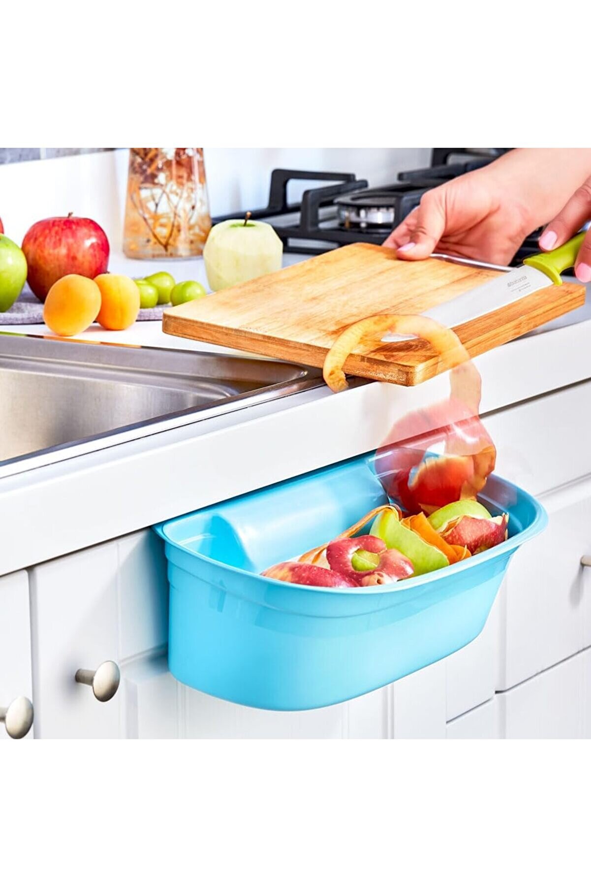 STOREMAX sellbuystore Dolap Kapağına Asılan Çöp Kovası, Mutfak İçin Pratik Asılabilir Kova 1053513