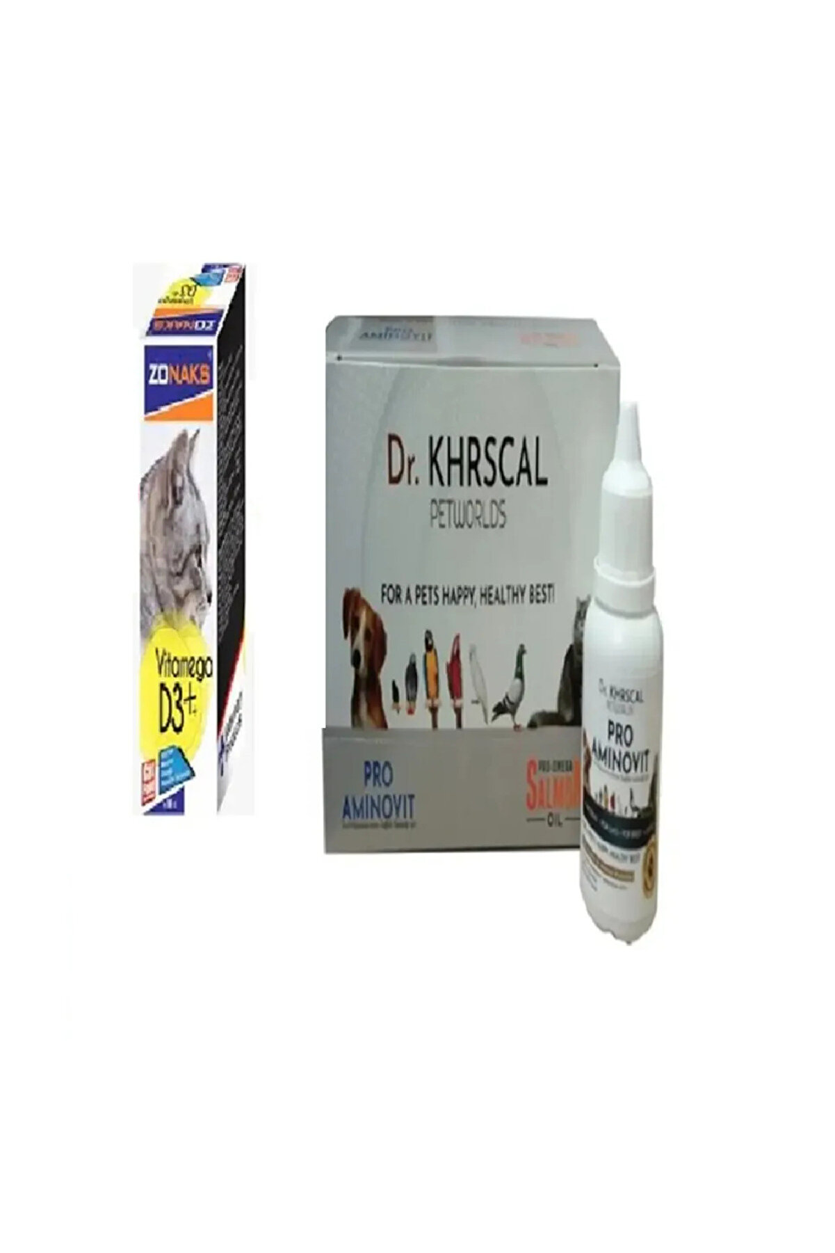 Yıldem Grup Kedi̇ Vi̇tami̇n Set (  Kedi̇ler İ&ccedil;i̇n Vi̇tami̇n Ami̇novi̇t + Vi̇tami̇n D3 Ve Omega 3-6-9 )