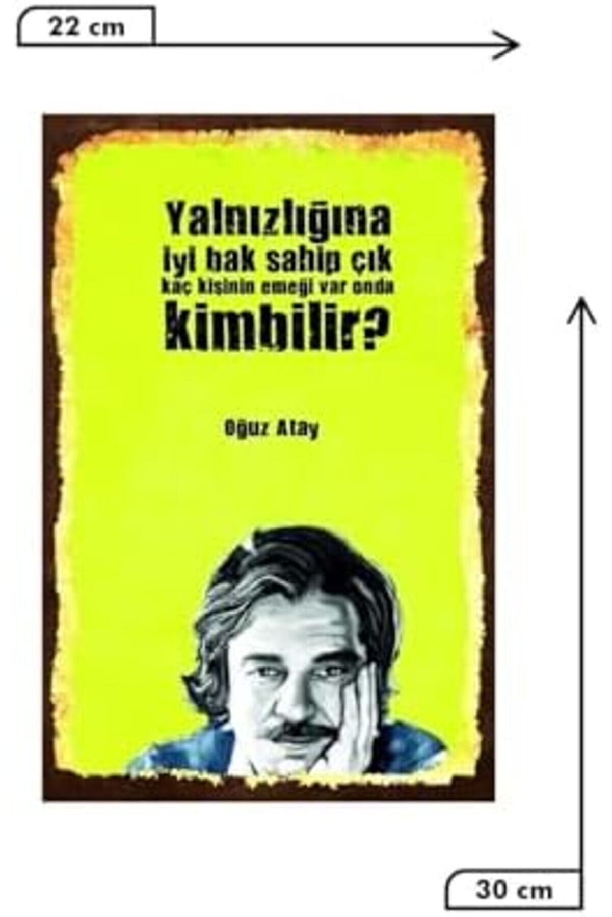 Kuşe Kağıt Duvar Posteri̇ Yalnızlığa Iyi̇ Bak Oğuz Atay Retro Drtr0020