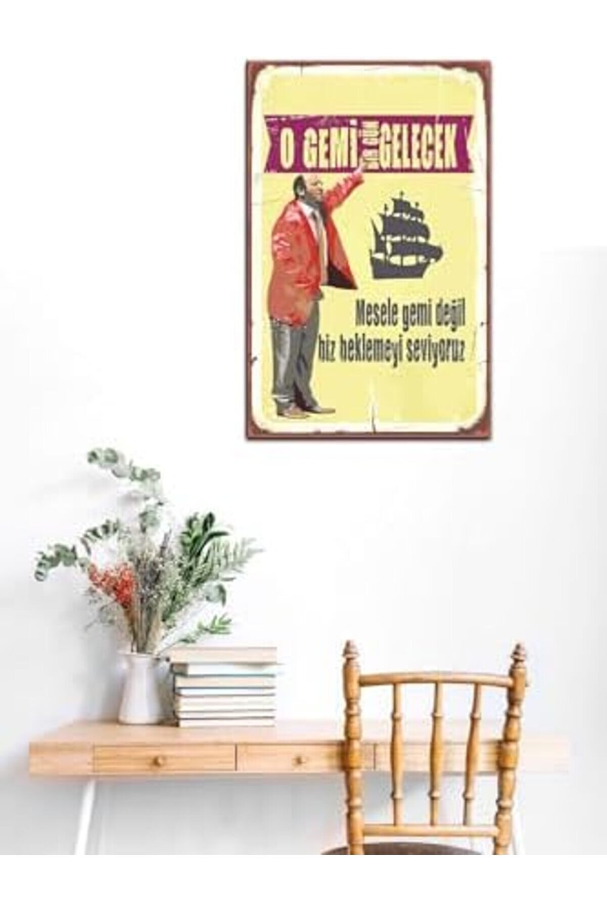 Gçavm O Gemi̇ Bi̇r Gün Gelecek Retro Vi̇ntage Ahşap Mdf Tablo Drtr0097 Shopgç 1174074