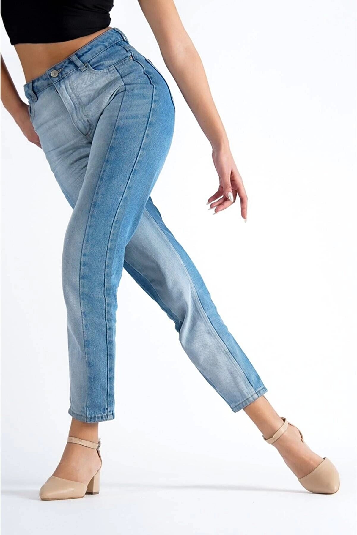 Gult Kadın Nude Kalın Topuklu Yazlık Ayakkabı Chn036