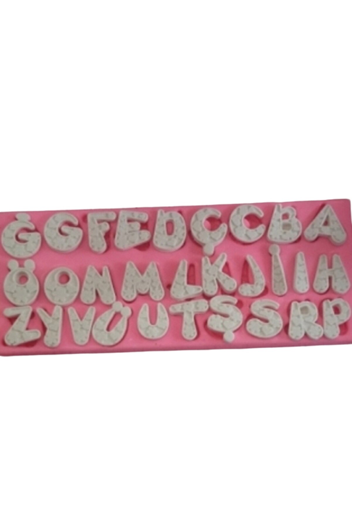 Kalıpcınızburada Çi̇çekli̇ Harfler Si̇li̇kon Kalıp - K211