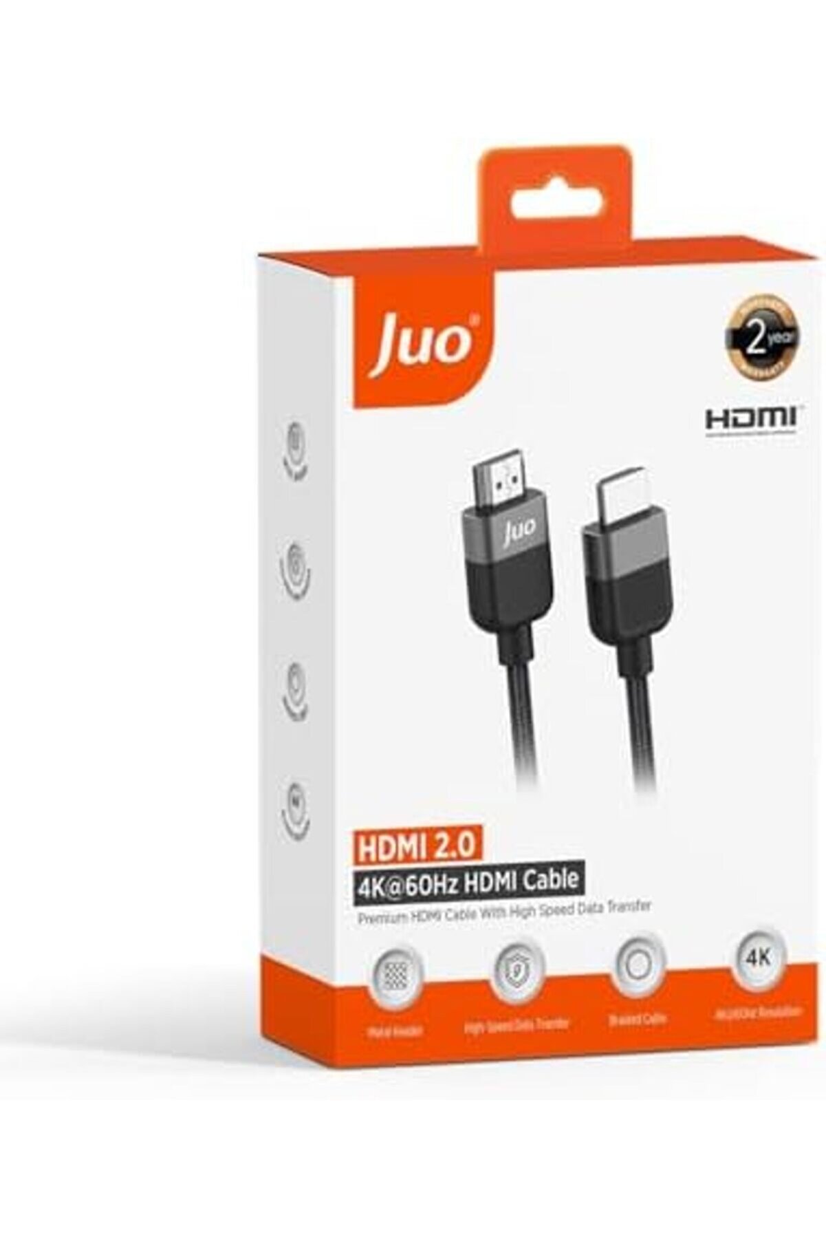 4K 60Hz 18Gbps Hdr Arc Hdcp Destekli̇ Hdmı 2.0 Örgülü Kablo 3 Metre