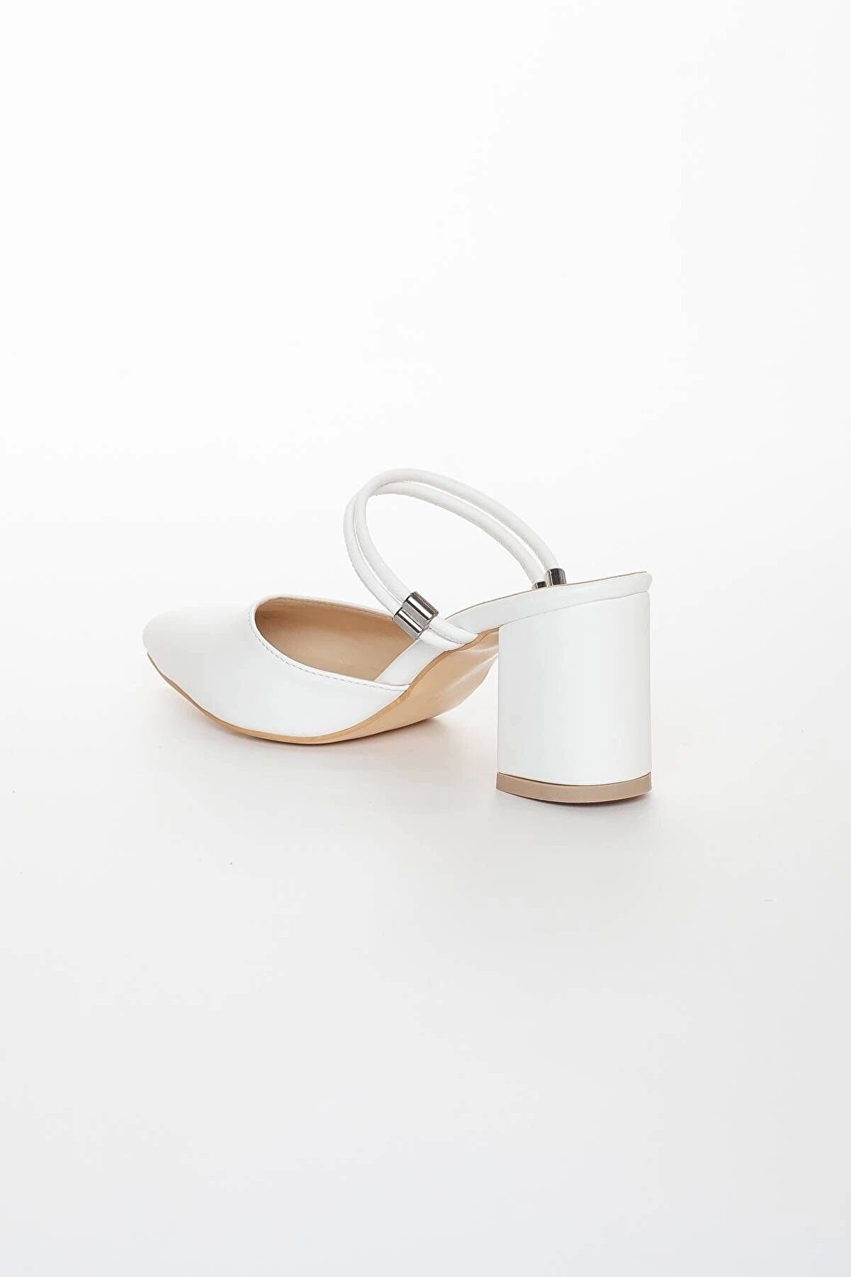 Gult Kadın Beyaz Kısa Kalın Topuklu Terli̇k Ayktrk011