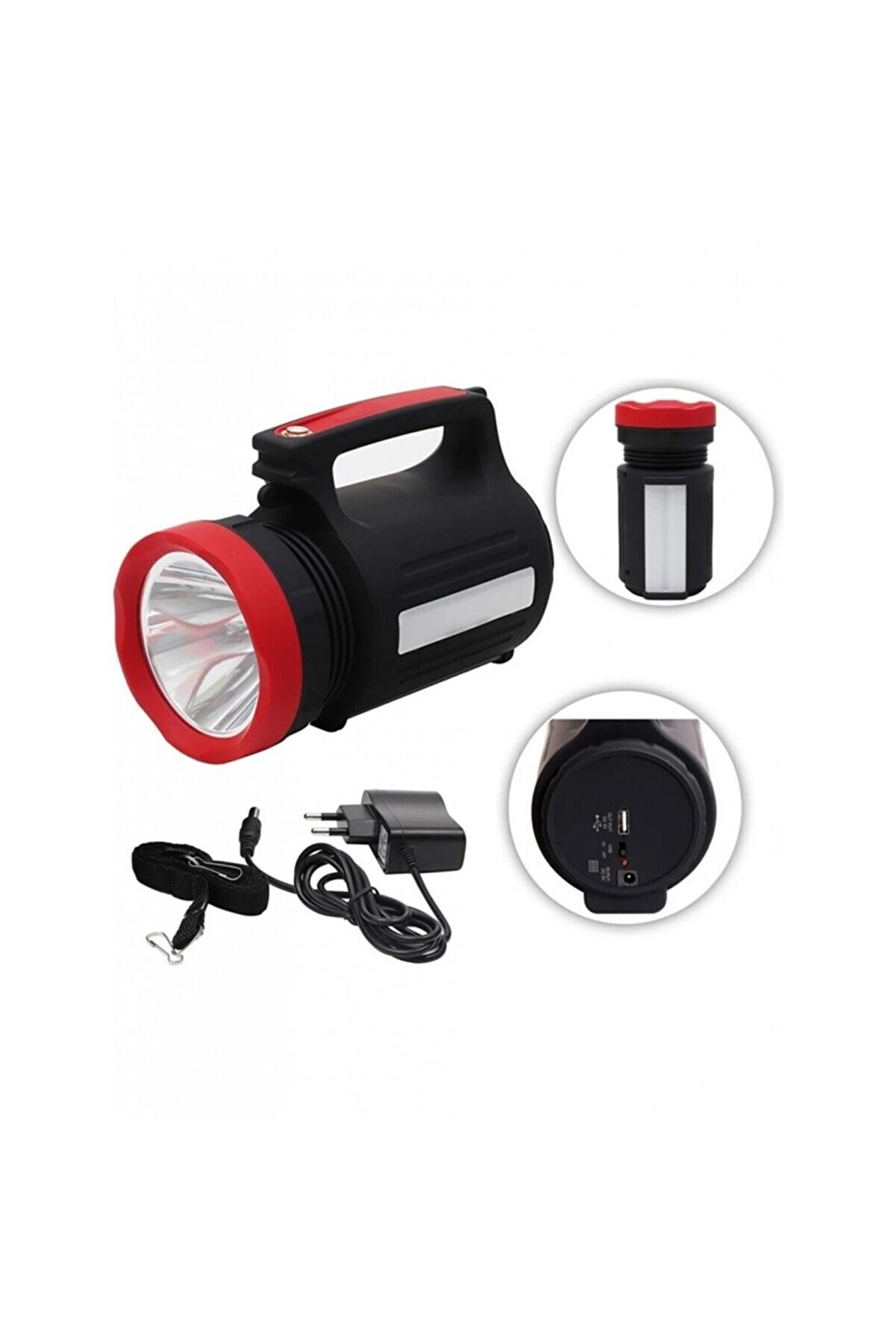 evimdeyokyok Uzun Menzilli LED El Feneri 28 Saat Çalışma Süresi 10 Watt WS-3580