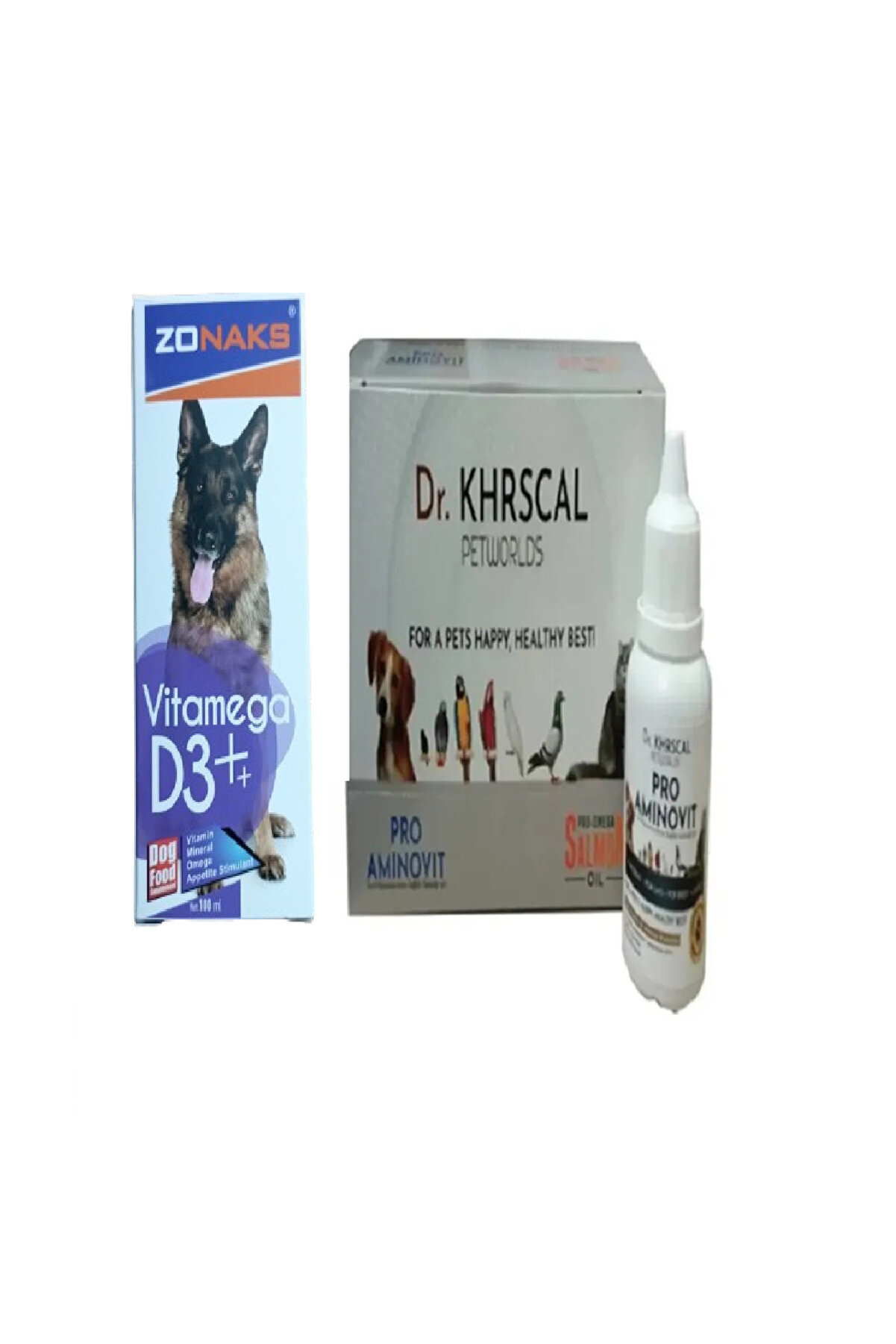 Yıldem K&ouml;pek Vi̇tami̇n ,Mi̇neral ,Ami̇noasi̇t Dr Ami̇novi̇t 50 Ml + K&ouml;pek D3 Vi̇tami̇n 100 Ml