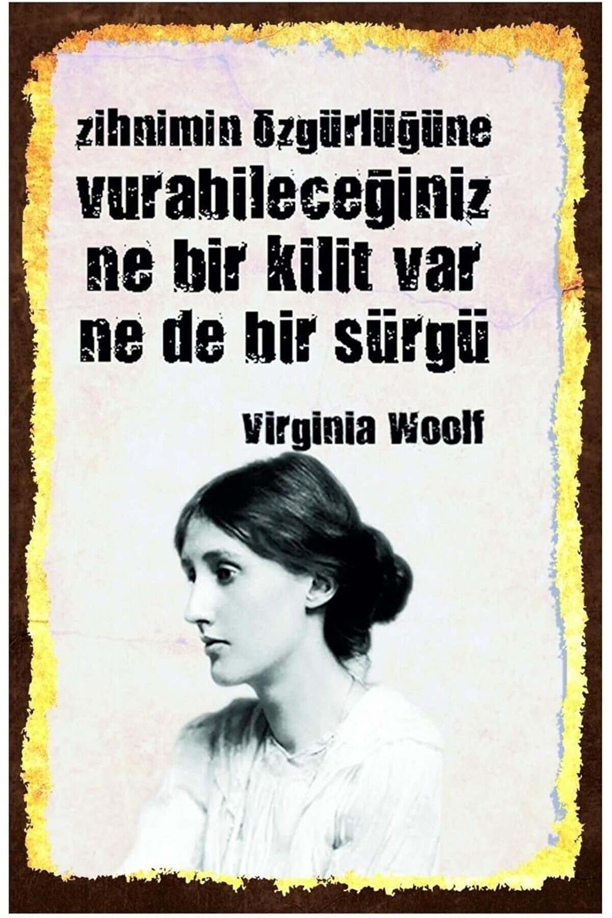 STOREMAX snShop Kuşe Kağıt Duvar Posteri Ne Bir Kilit Var Ne De Bir Sürgü Retro Vintage Drtr0023 467437