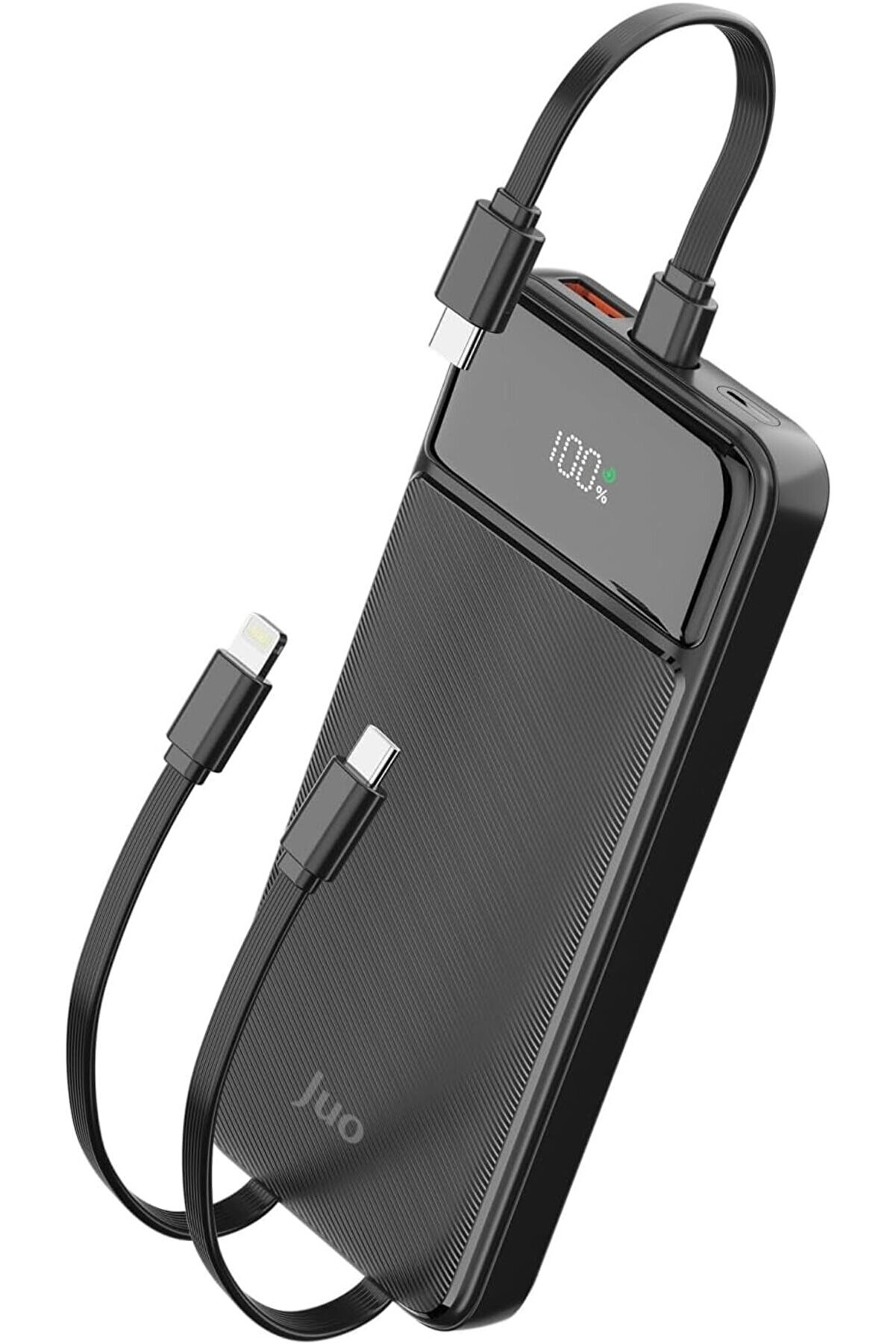 STOREMAX lvnshop 10000mAh 22.5W Led Ekranlı ve Type-C Kablolu Powerbank Taşınabilir Hızlı Şarj Cihazı Siyah