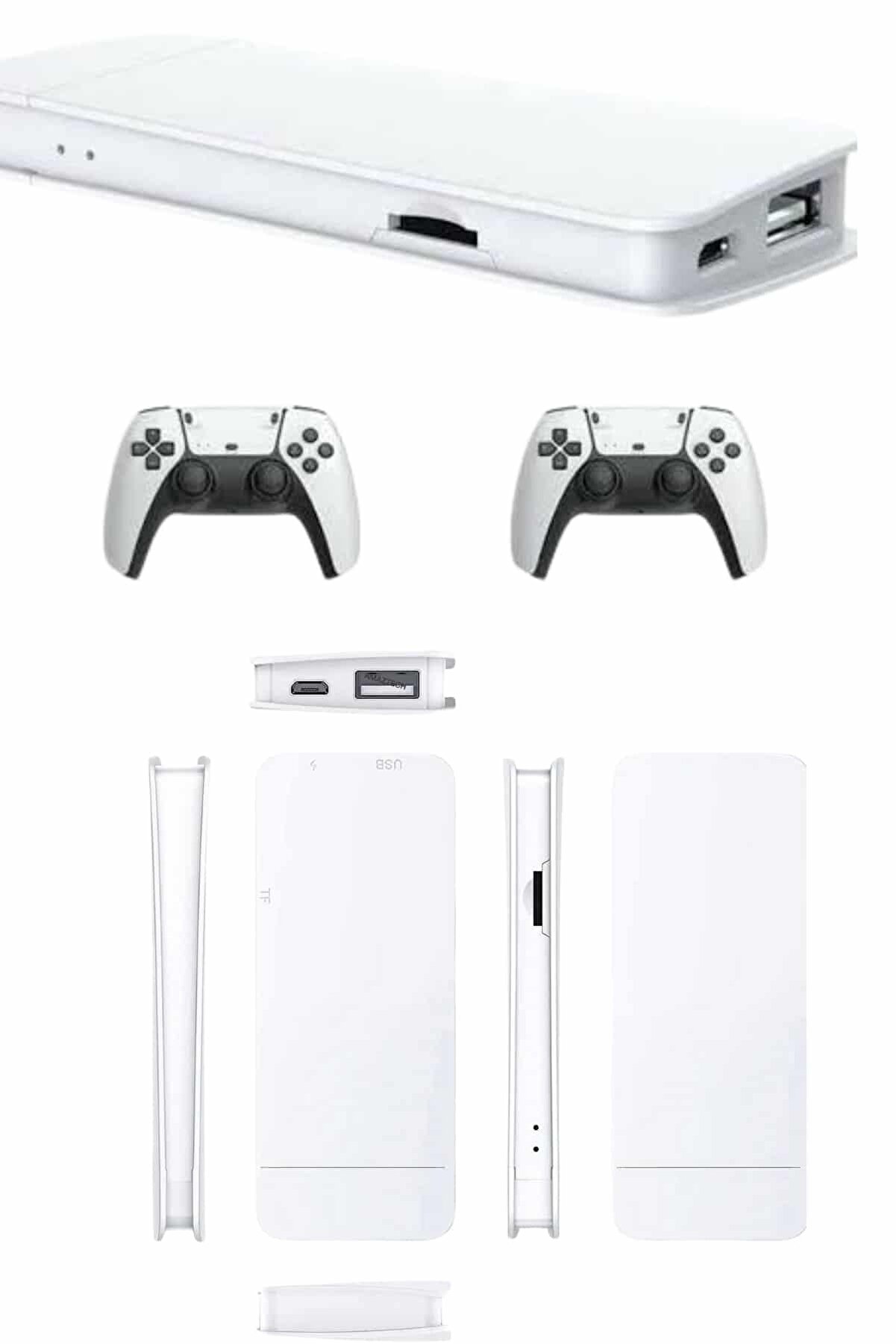 Teknomavm 3D &Ccedil;i̇ft Oyun Kollu 4K Hd Ekran Nostalji̇k 20.000 Oyunlu Beyaz Game Box