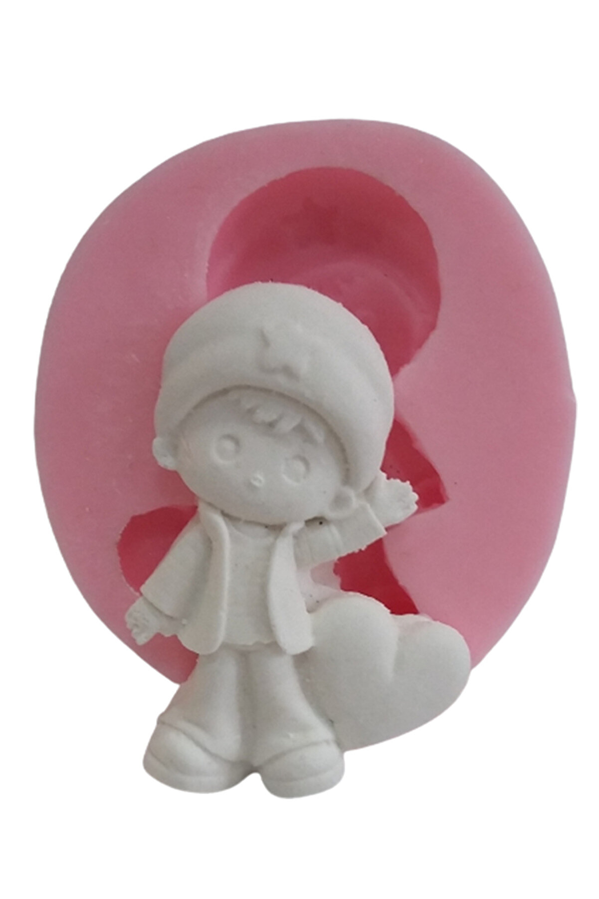 Kalıpcınızburada Kalpli̇ Erkek Çocuk Si̇li̇kon Kalıp - K445