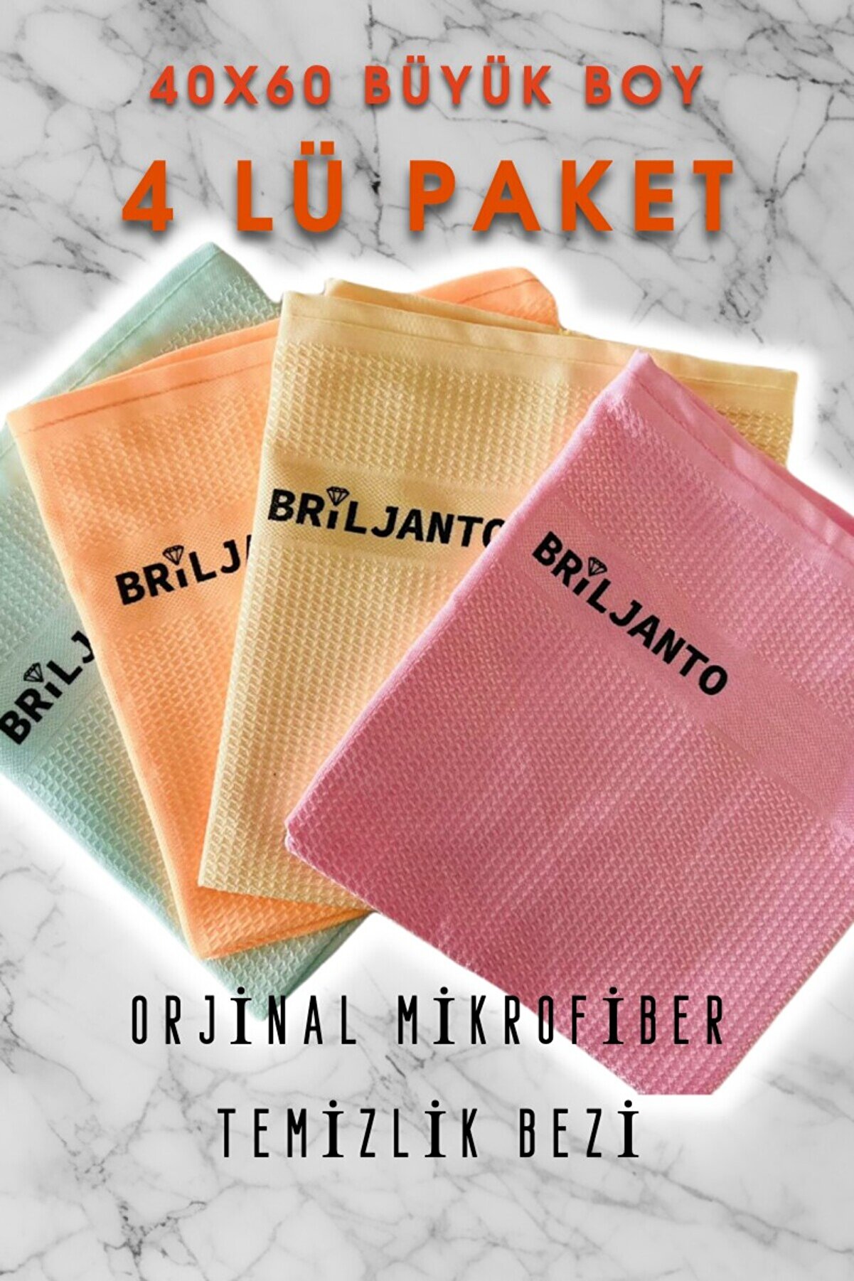 Zndstore Mi̇krofi̇ber Temi̇zli̇k Bezi̇ 4 L&uuml; Si̇hi̇rli̇ Bez 40X60Cm