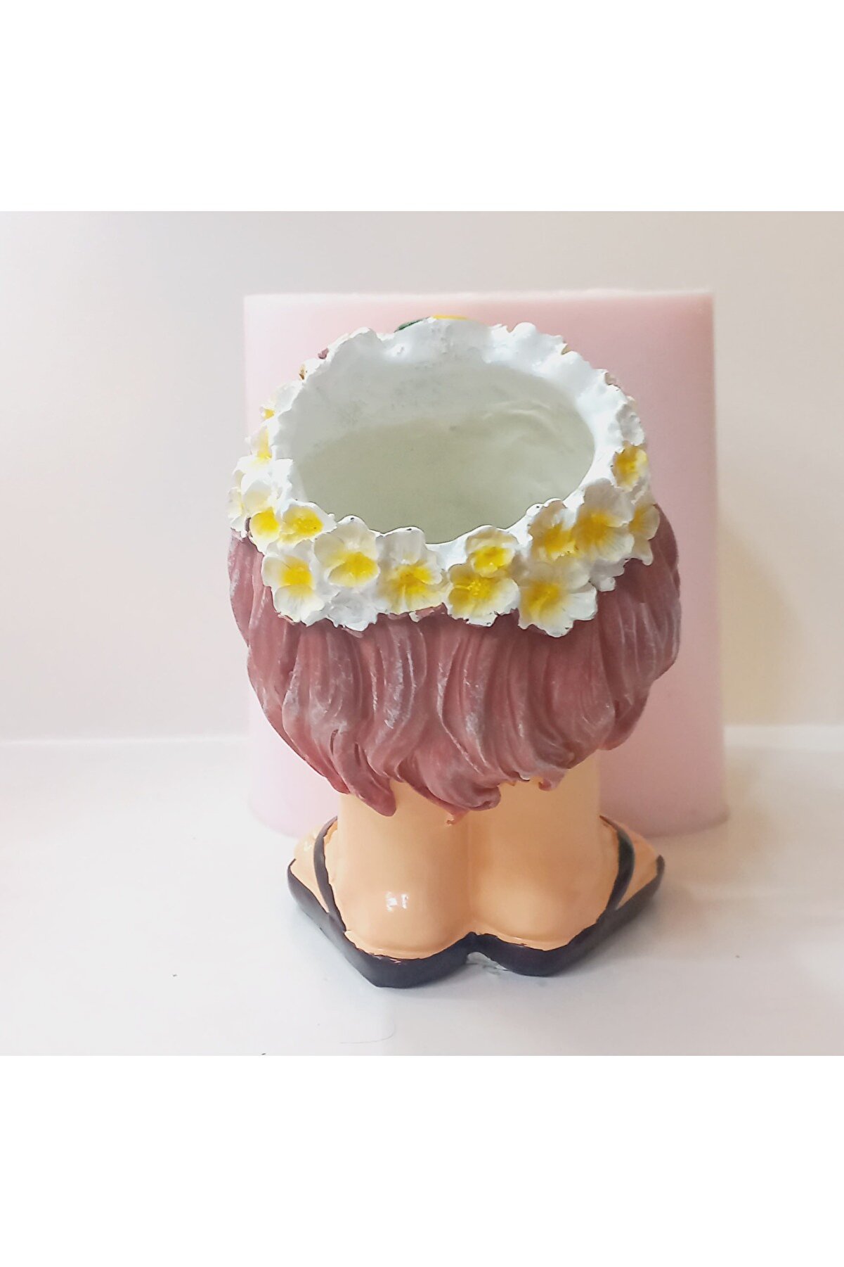 Kalıpcınızburada Gözlüklü Kadın Saksı Si̇li̇kon Kalıp - K7953