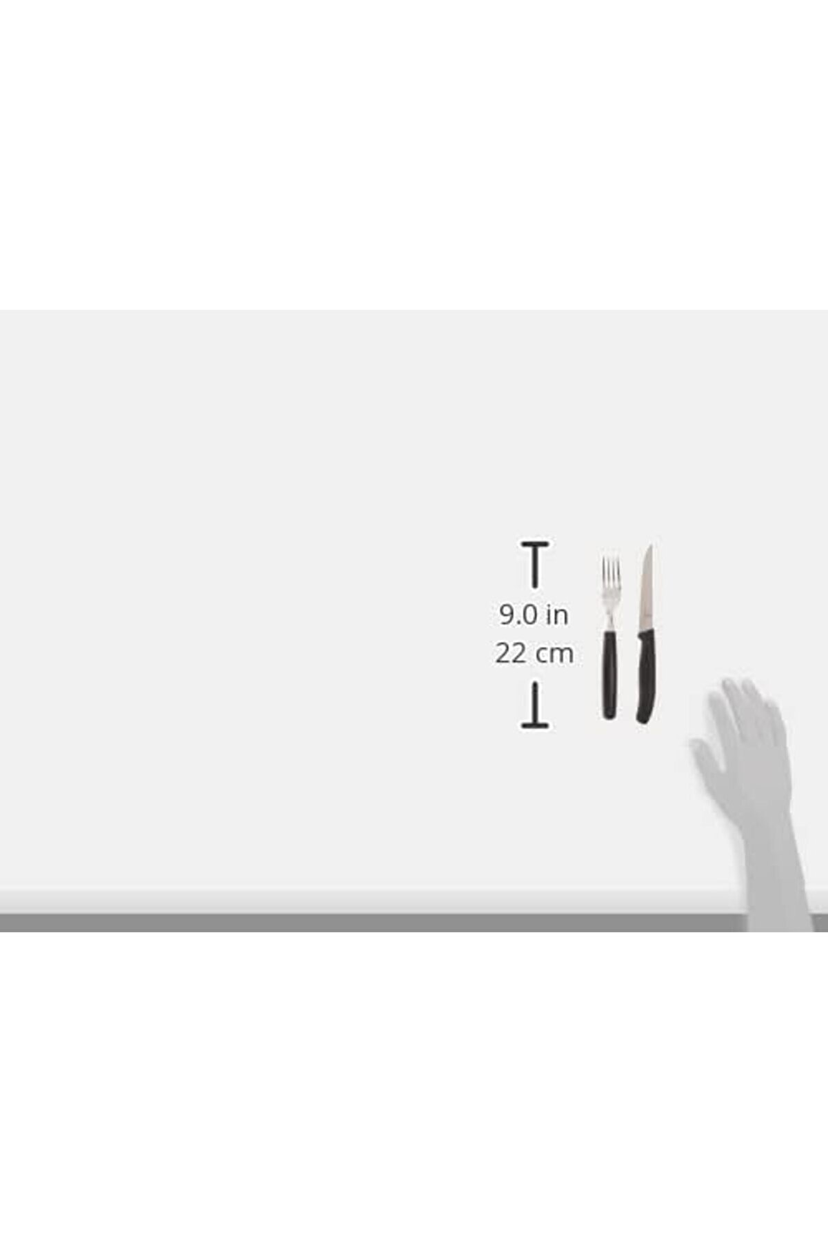 Flashtrend Sofra Çatal Bıçak Seti̇ İle Bi̇ftek Bıçağı, Plasti̇k, Si̇yah, 40 X 25 X 3 Cm, 12-Bi̇ri̇m Modaca