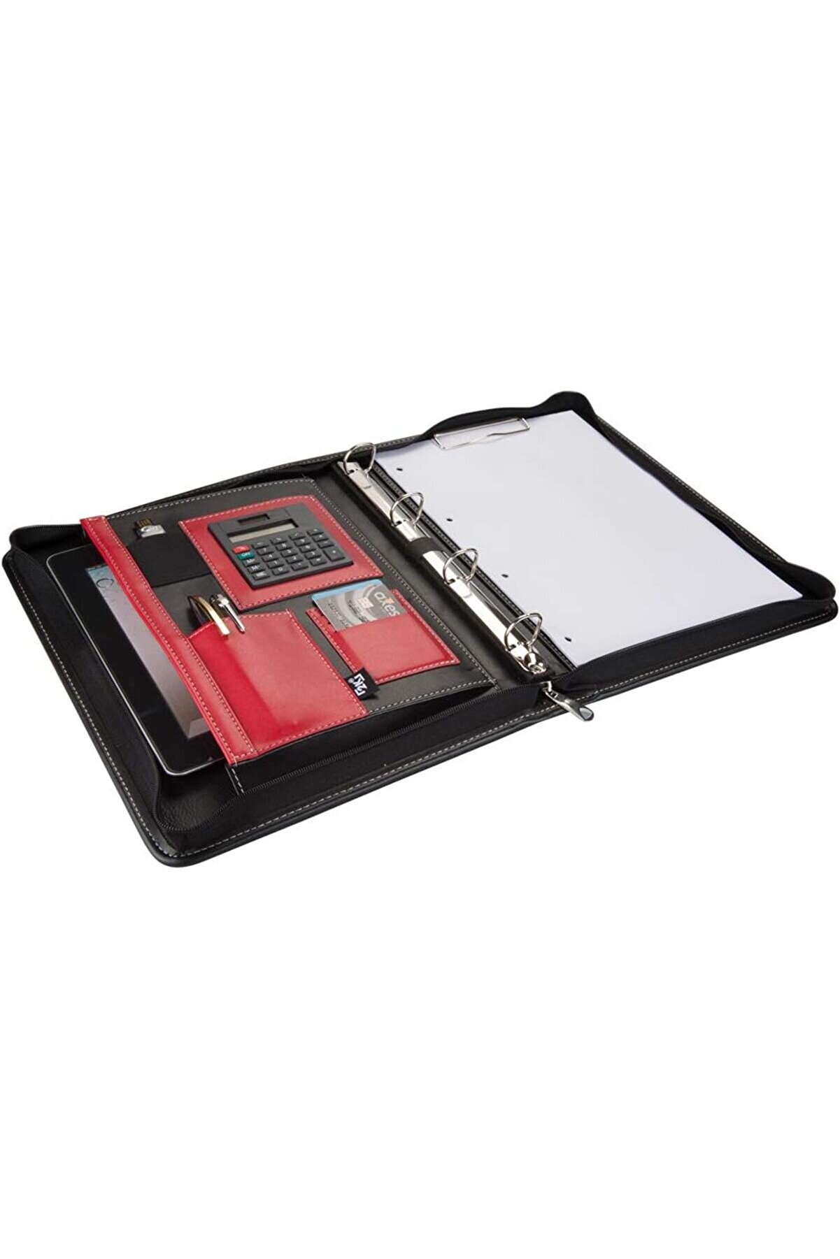 STOREMAX likesell 555-1 Sekreterlik A4 Hesap Makineli El Portföyü Fermuarlı Çift Mekanizmalı Deri Sekreter No